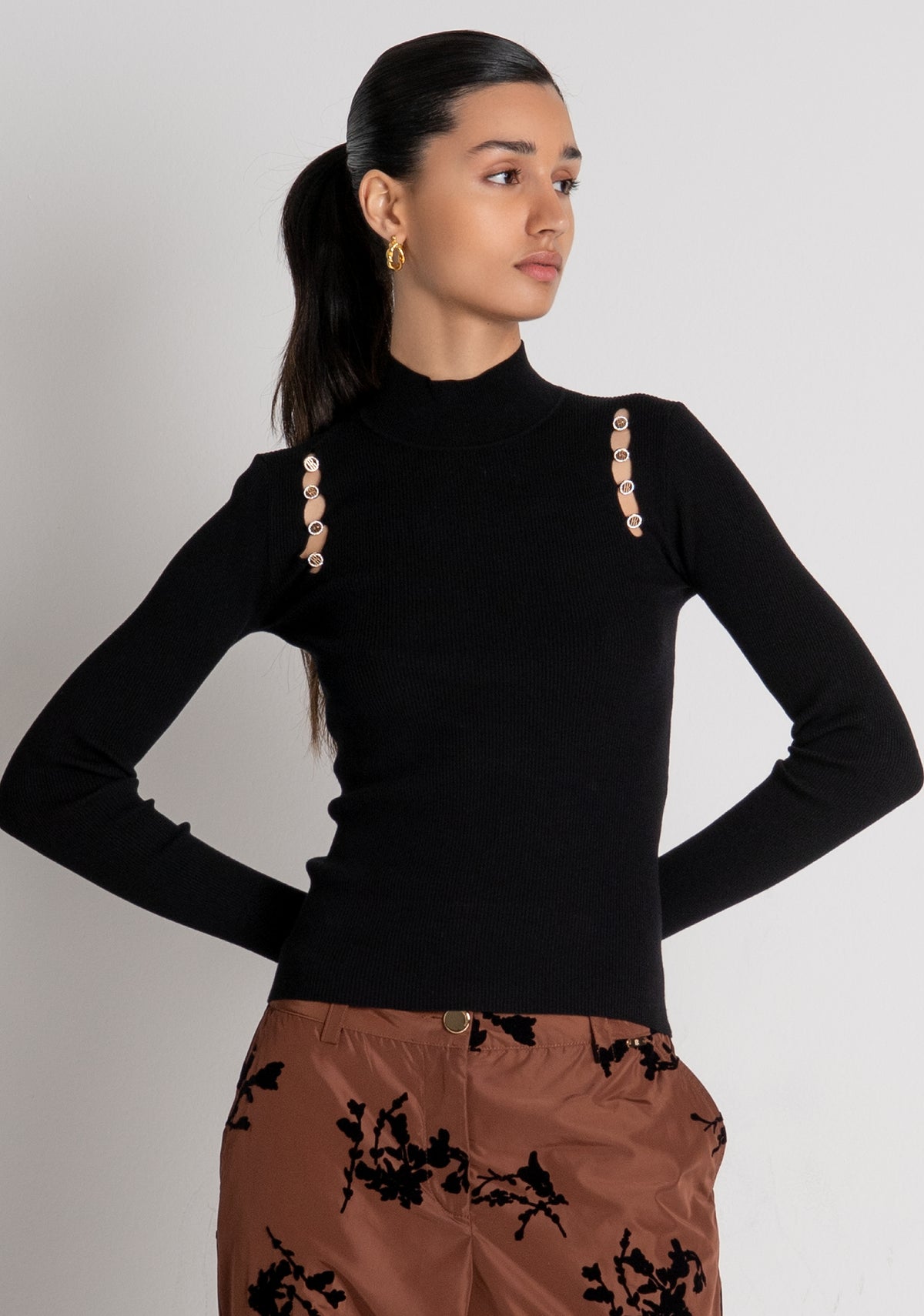 Maglia slim con collo alto FS26WT7026K56501 FRACOMINA