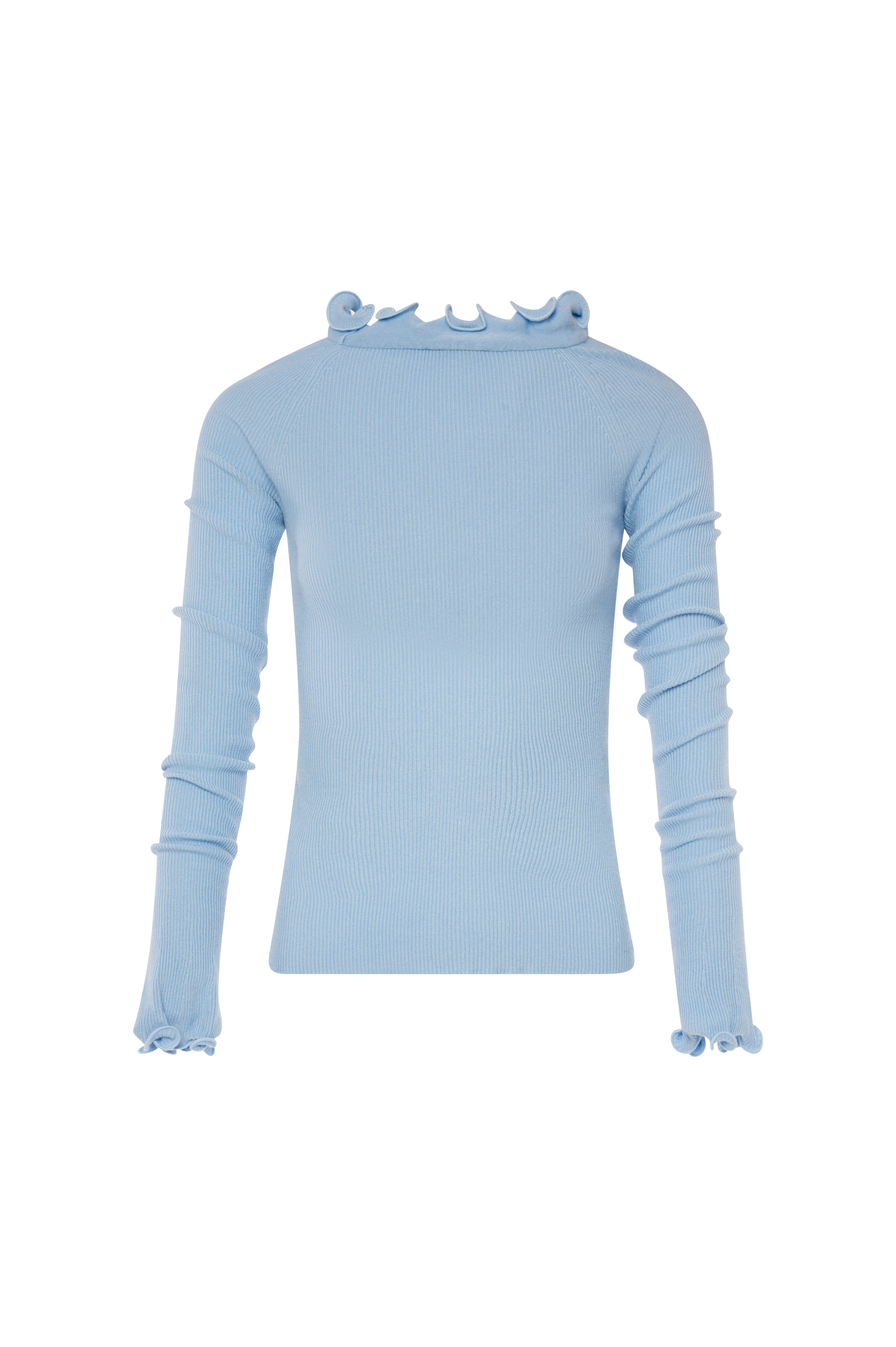 Maglia slim con rouches FRACOMINA — immagine 6 di 6