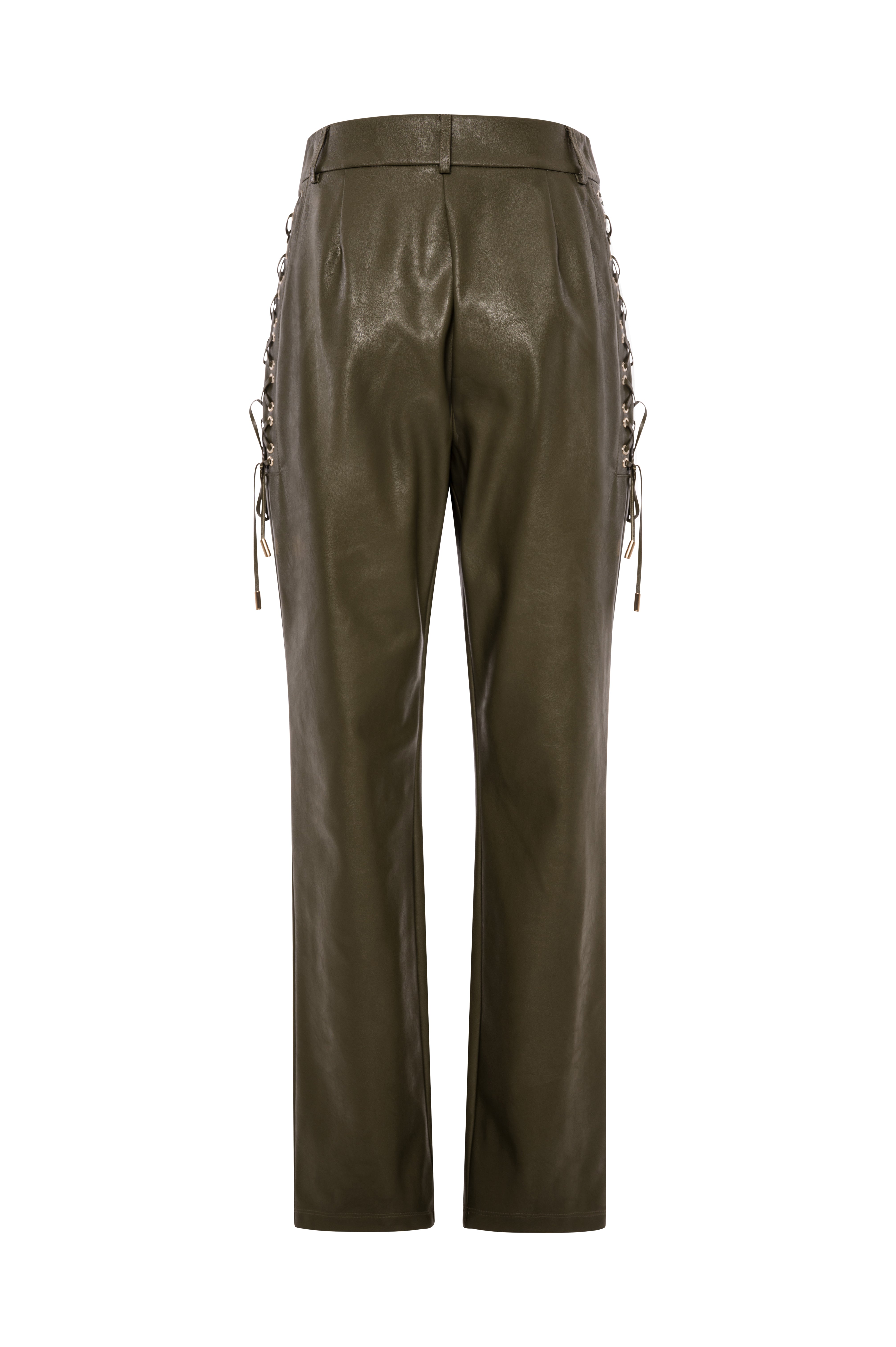 Pantalone regular in finta pelle FRACOMINA — immagine 6 di 6