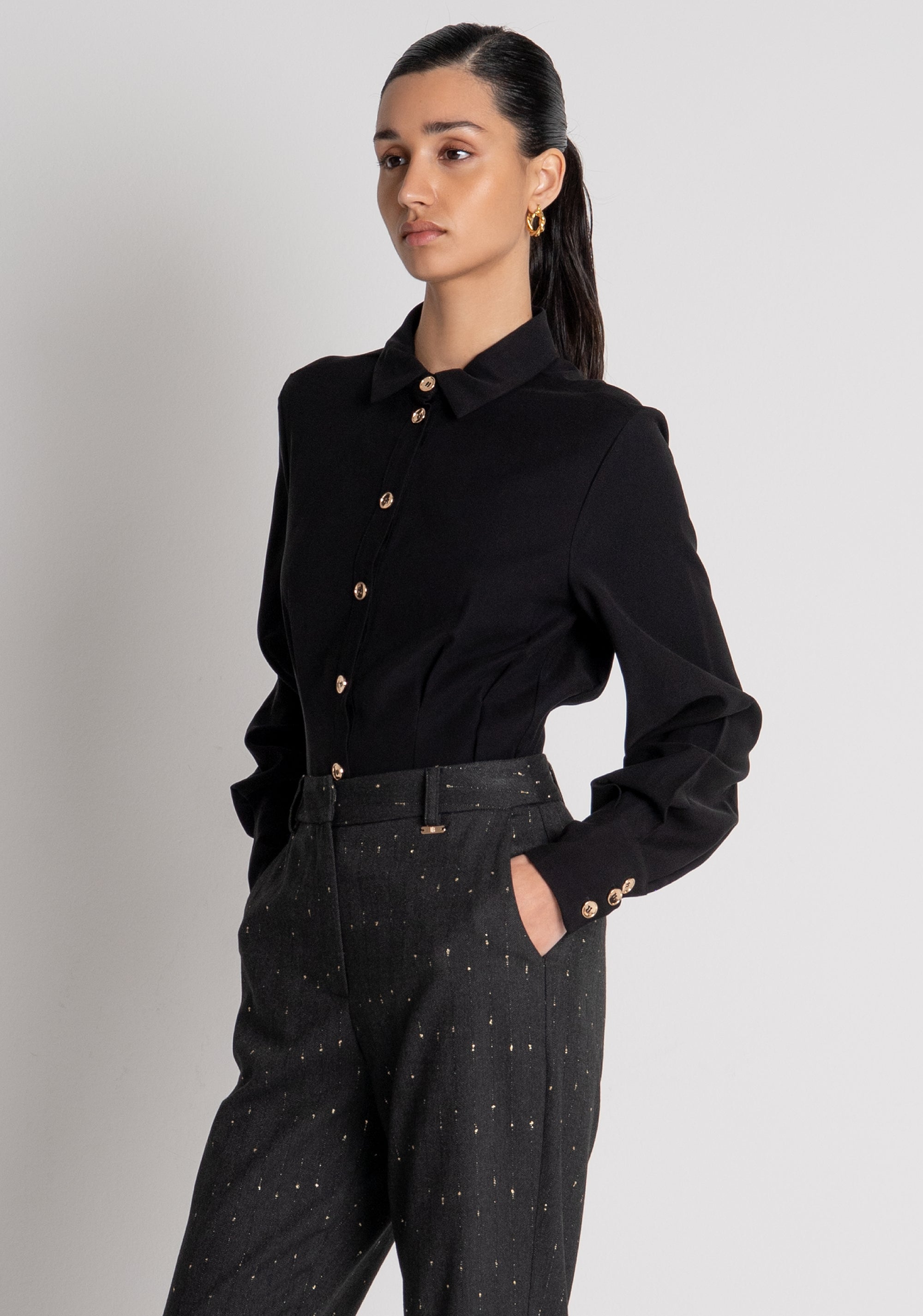 Pantalone regular in tessuto gessato FS26WV2003W726Q7 FRACOMINA