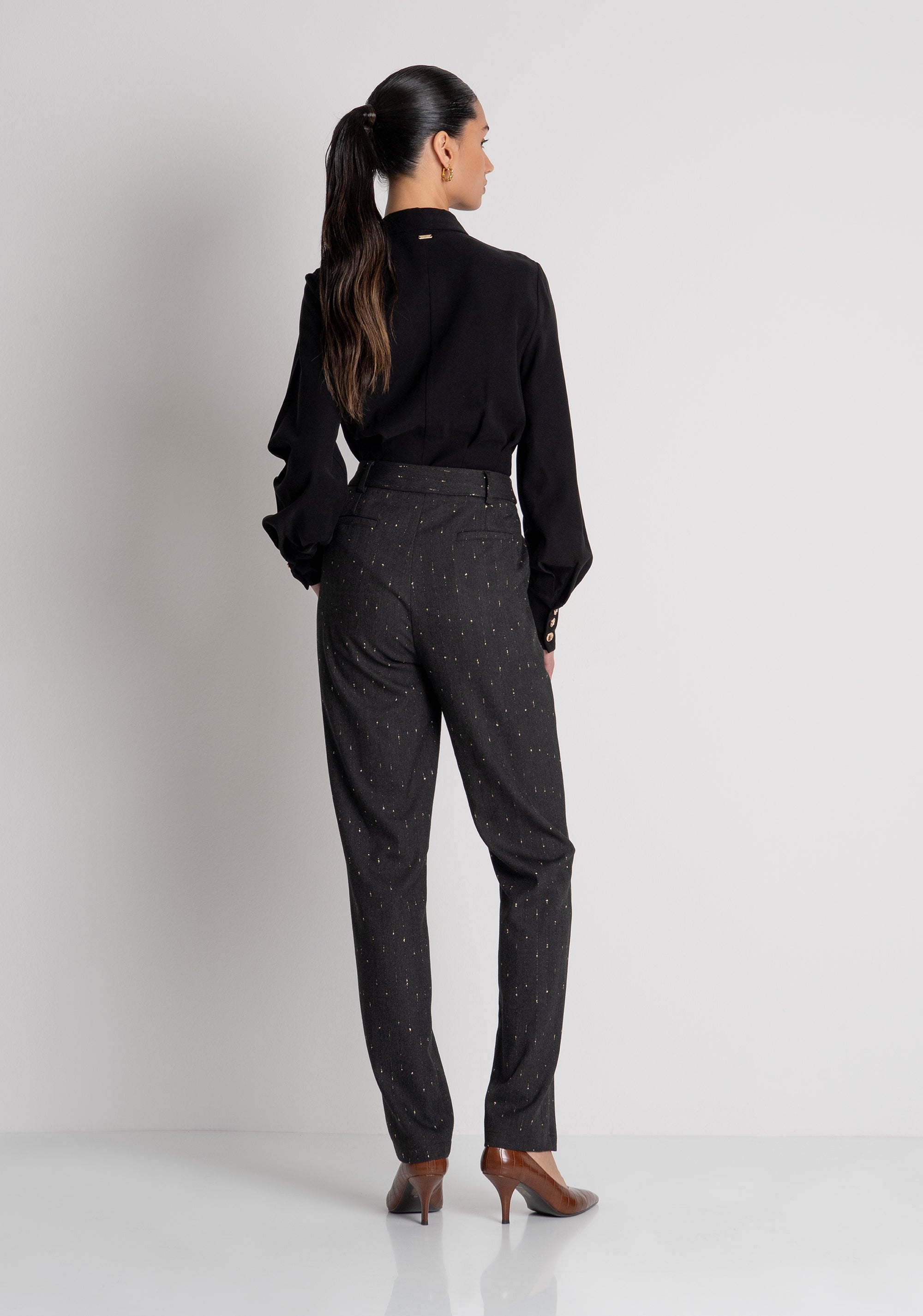 Pantalone regular in tessuto gessato FS26WV2003W726Q7 FRACOMINA