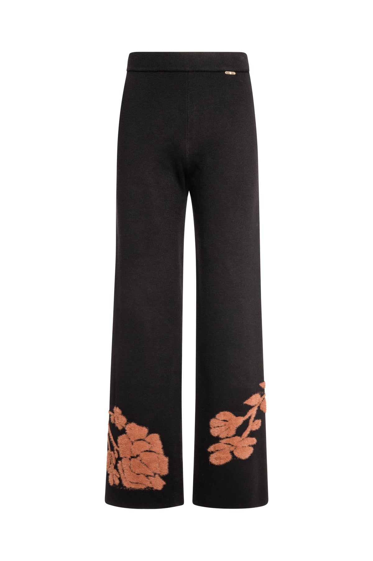 Pantalone wide a palazzo in maglia con jacquard floreale FS26WV3004K50201 FRACOMINA