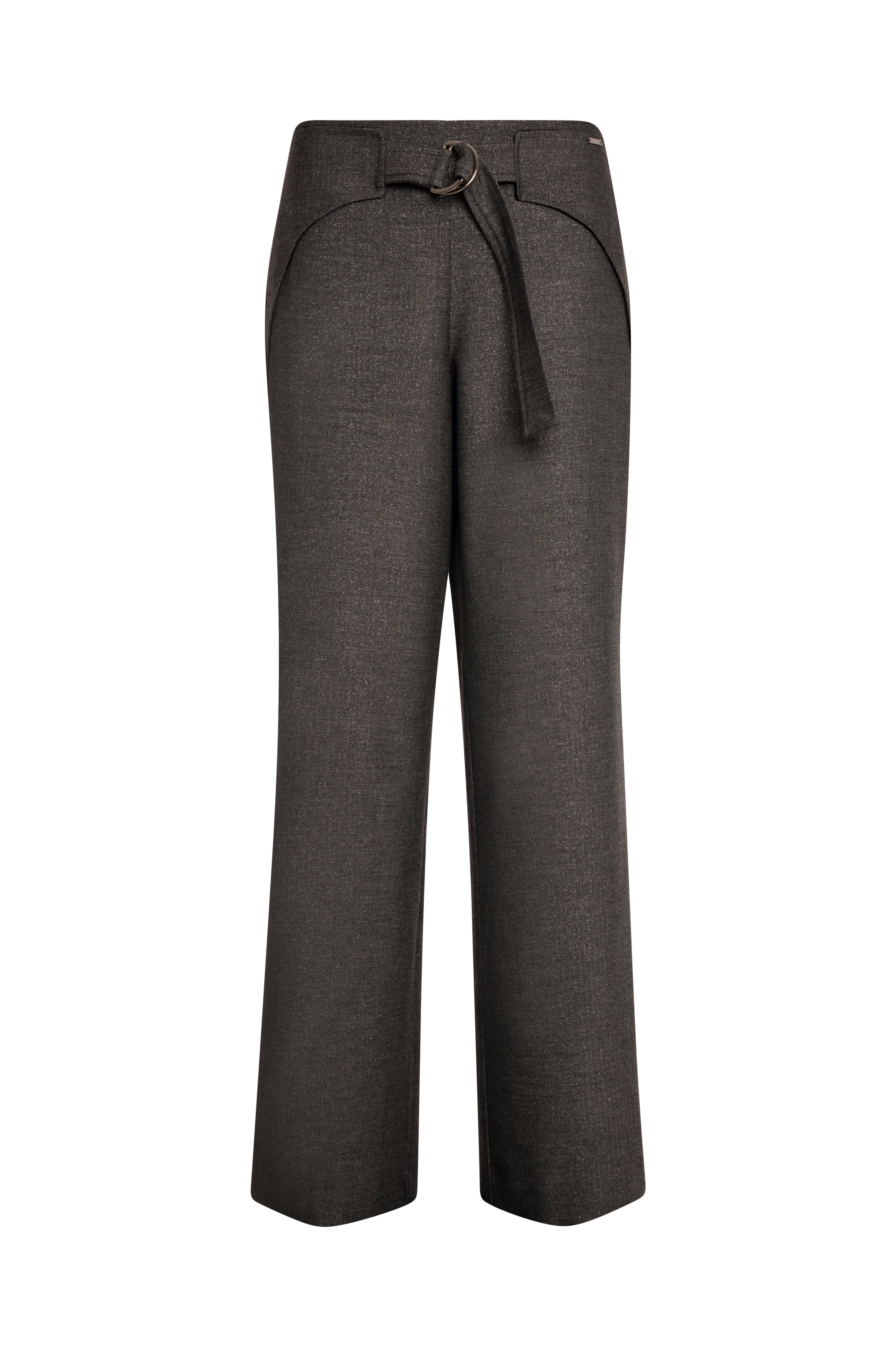 Pantalone wide a palazzo con cintura sul davanti FRACOMINA — immagine 6 di 6