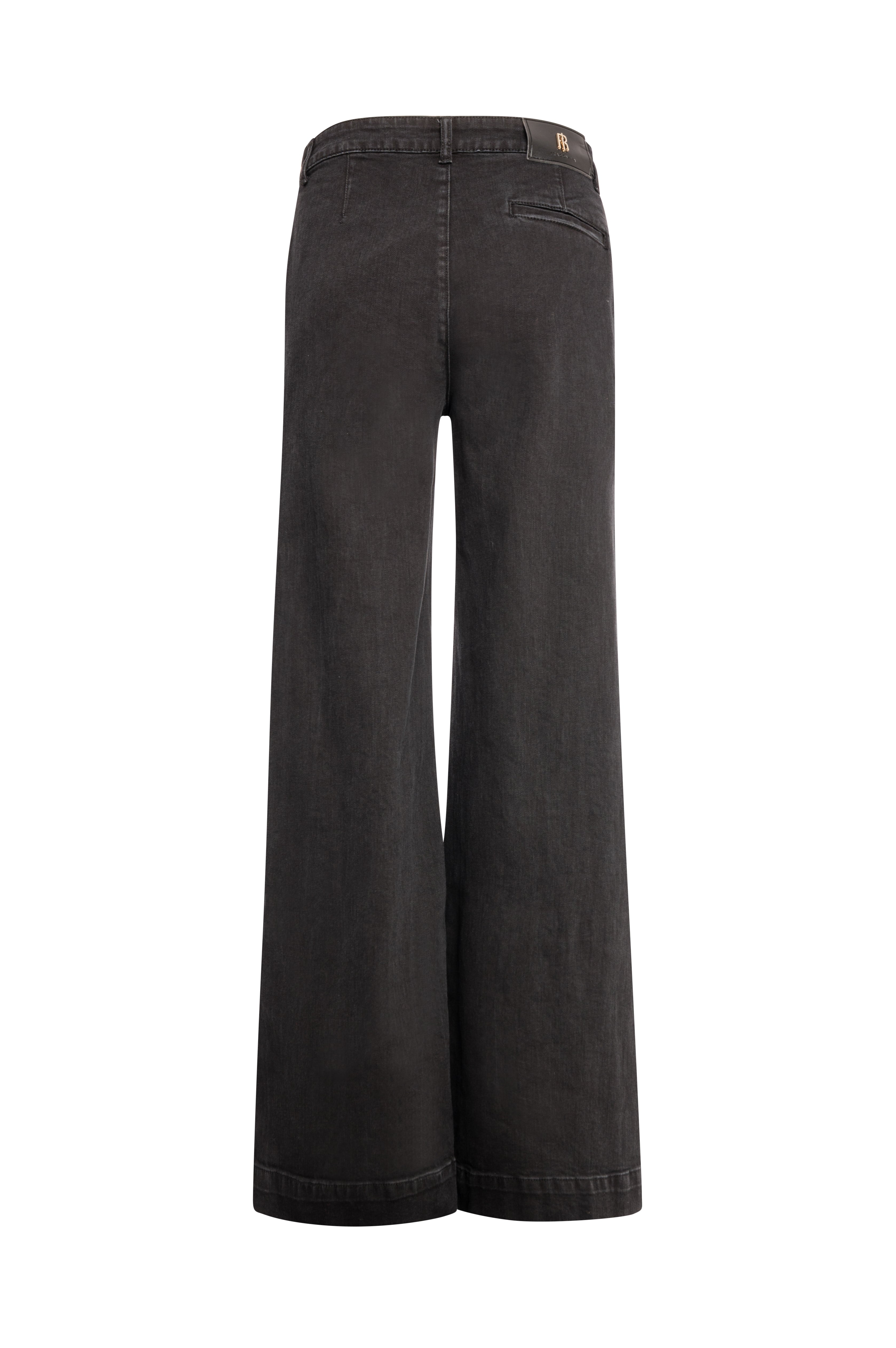 Jeans wide a palazzo in denim black con lavaggio scuro FS26WV3015D42093-KG6 Fracomina