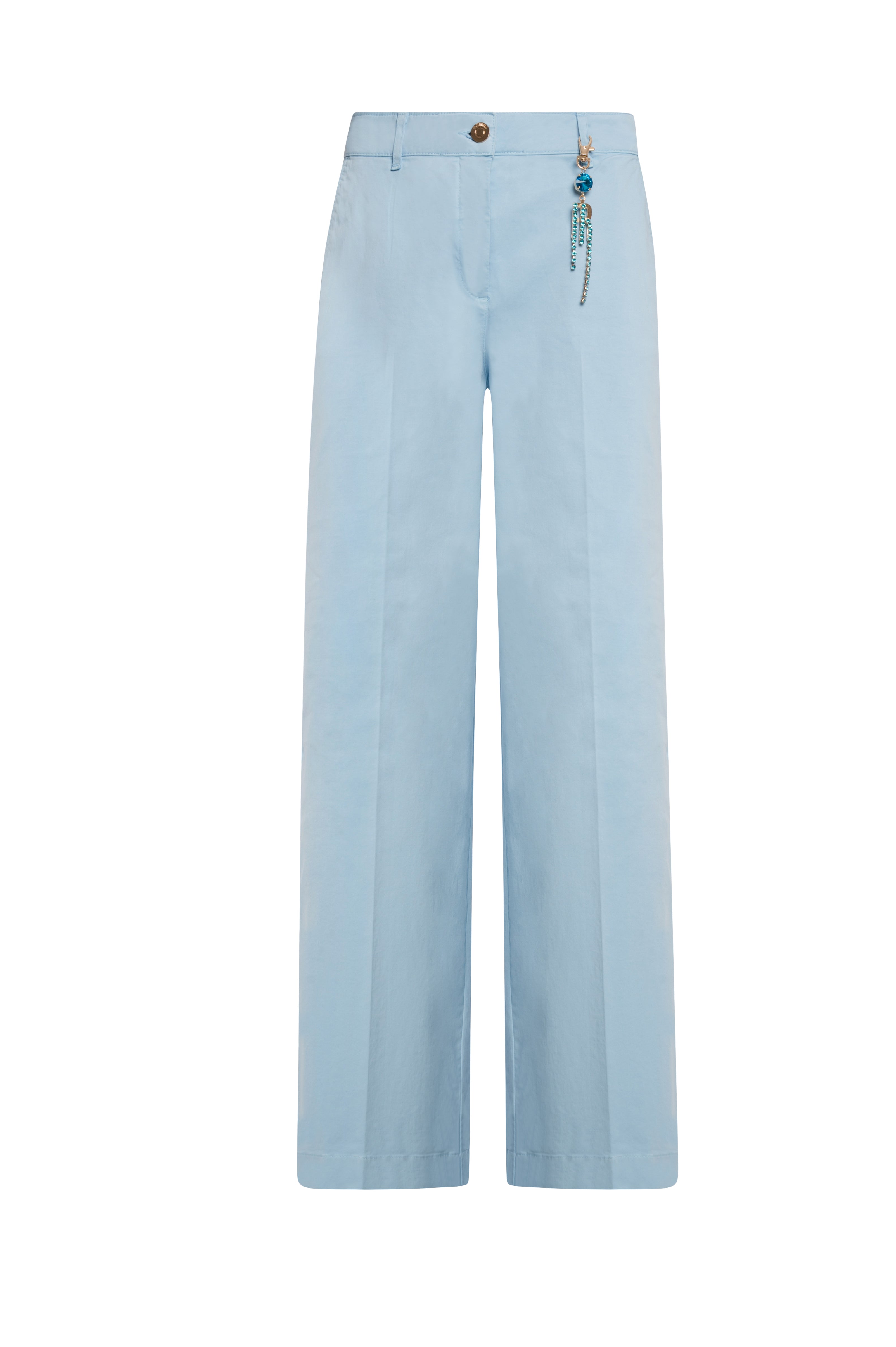 Pantalone wide a palazzo in cotone stretch FS26WV3015W47201-KB1 Fracomina