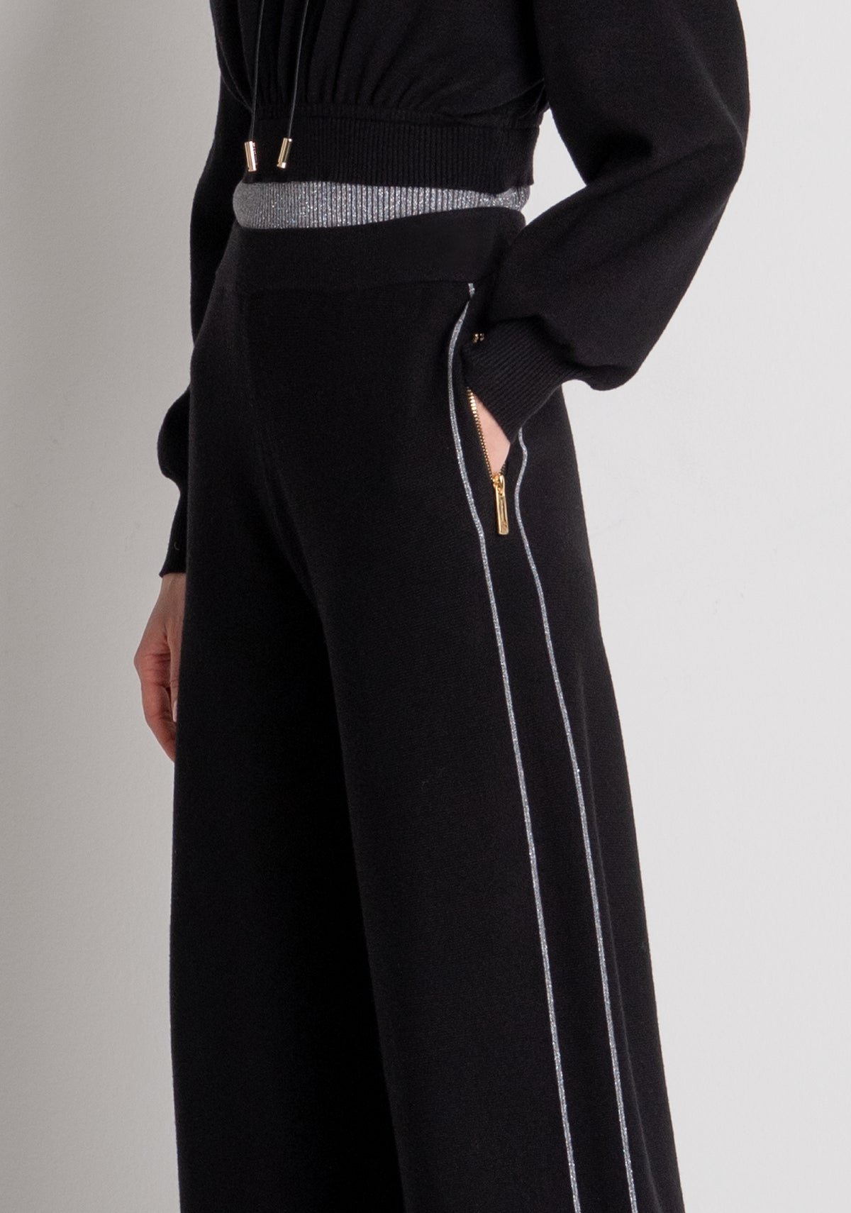 Pantalone wide a palazzo in maglia FS26WV7002K45901 FRACOMINA