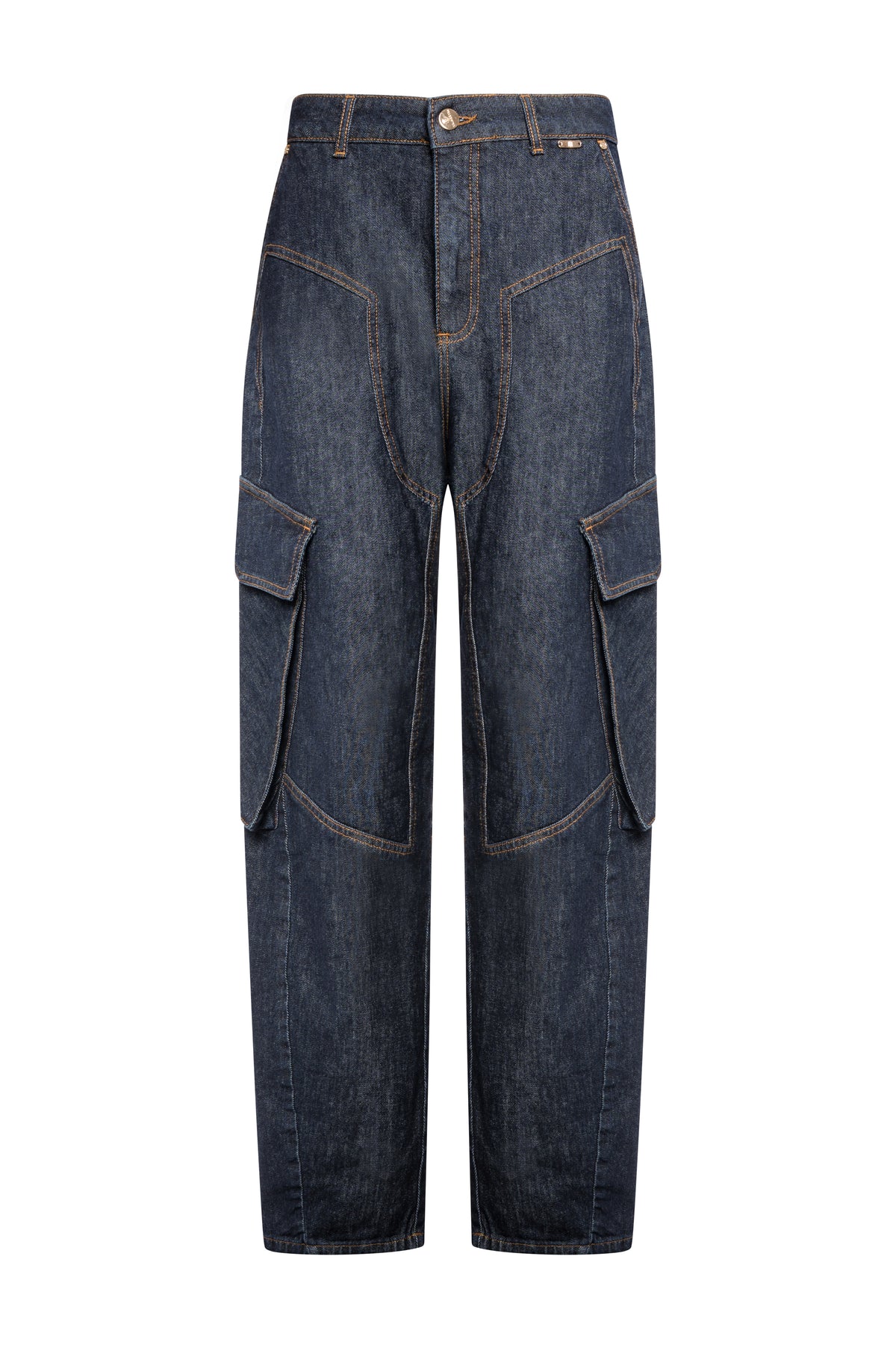 Jeans carrot balloon fit in denim con lavaggio scuro FS26WVC001D40193 FRACOMINA