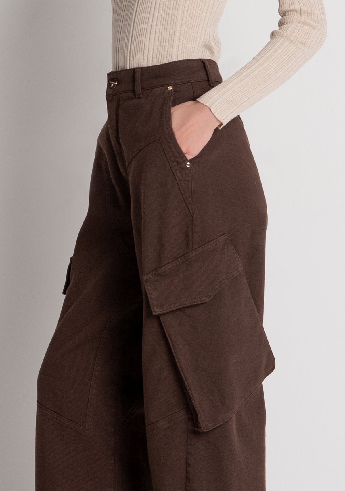 Pantalone carrot balloon fit in gabardina FS26WVC001W67601 FRACOMINA