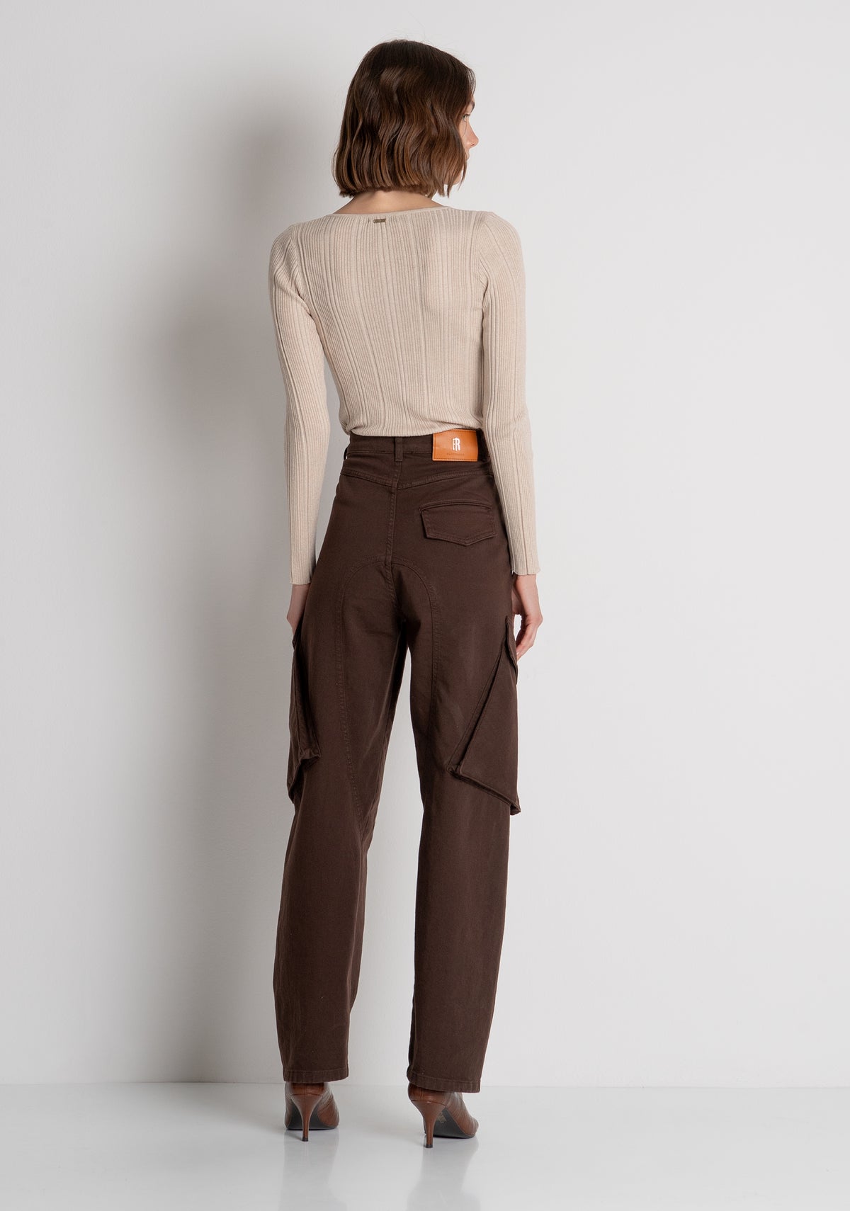 Pantalone carrot balloon fit in gabardina FS26WVC001W67601 FRACOMINA