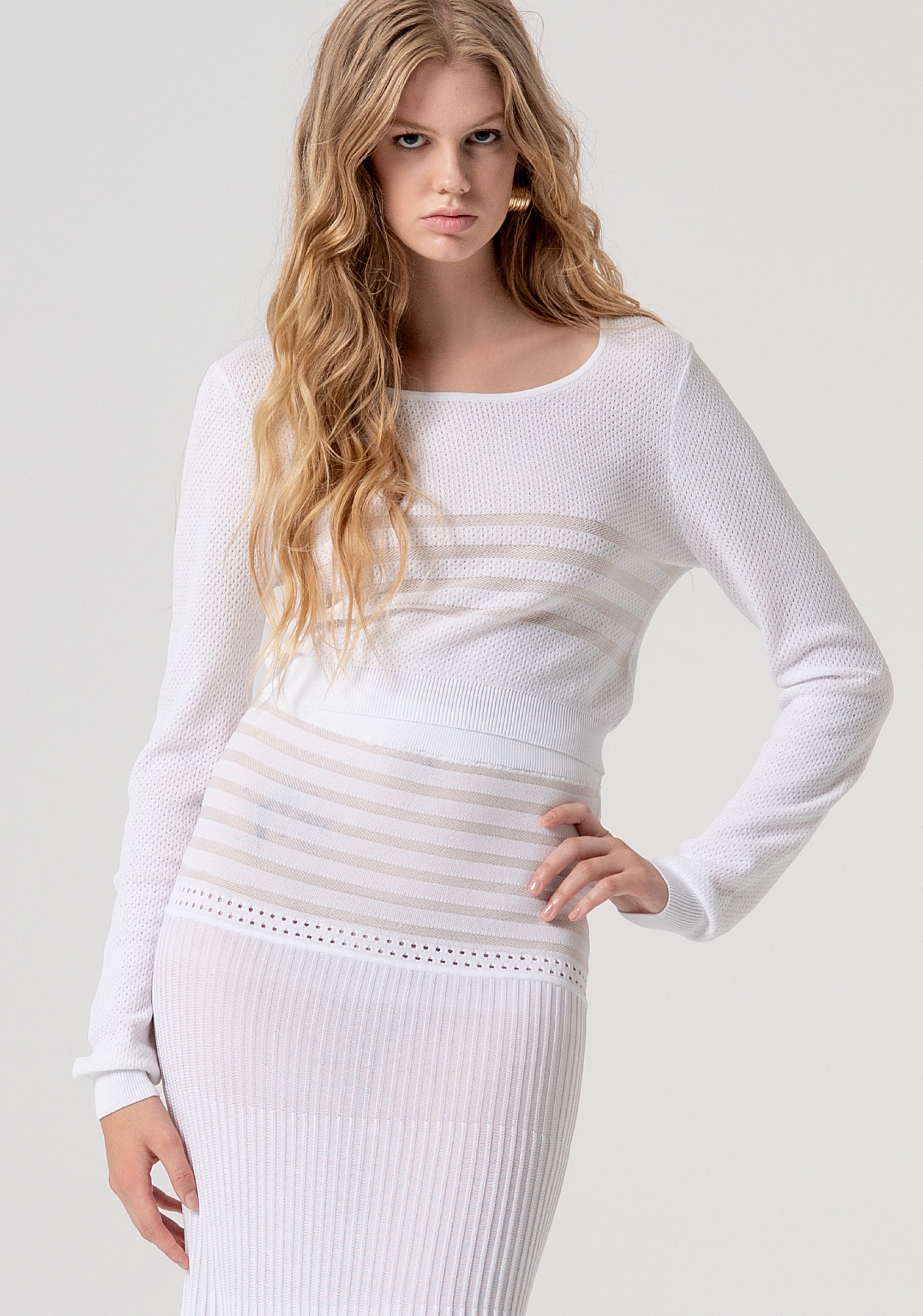 Top cropped in maglia FV26ST7001K41601-278 Fracomina