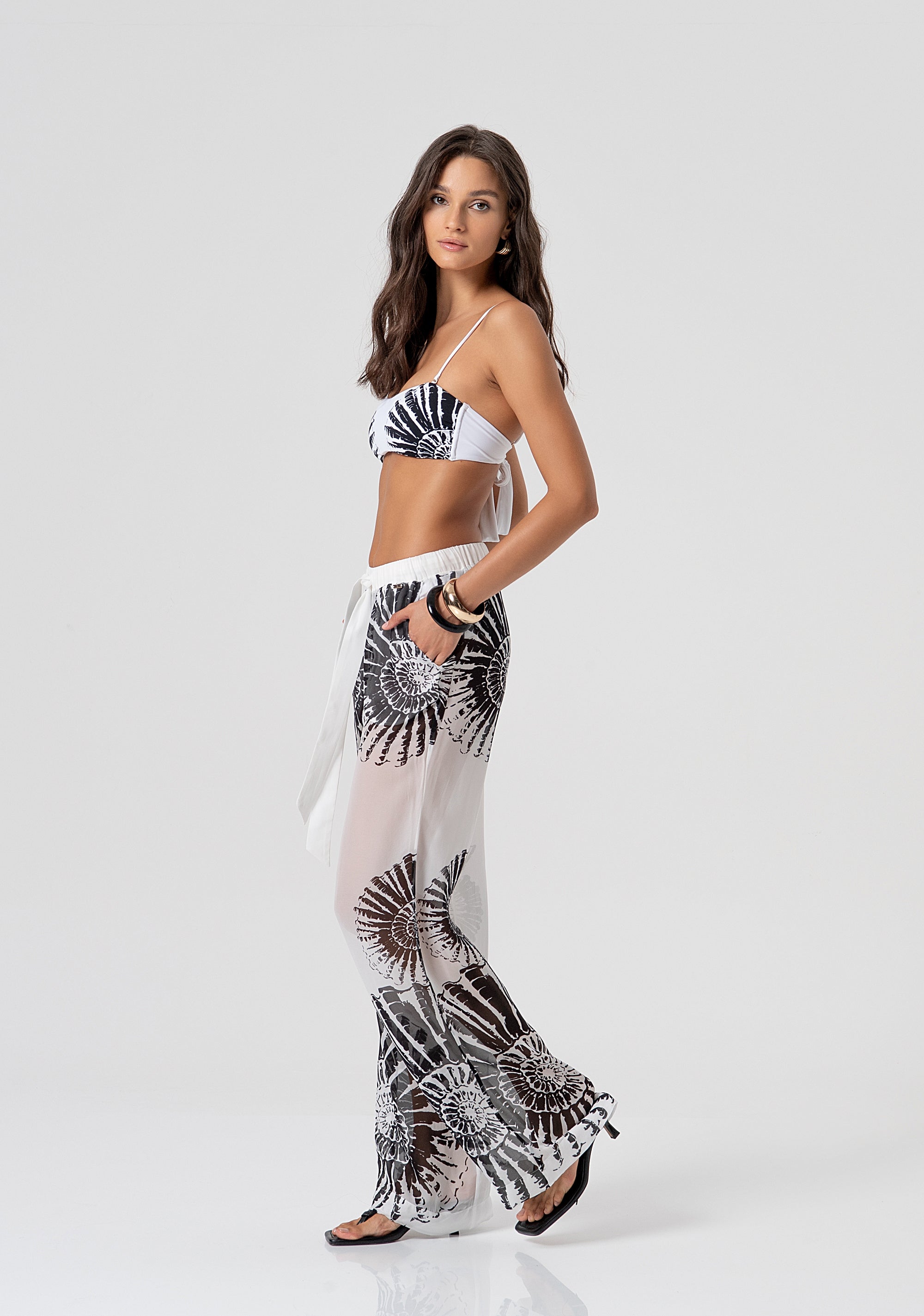 Pantalone flare a palazzo con stampa FV26SV3004W583R8-278 Fracomina