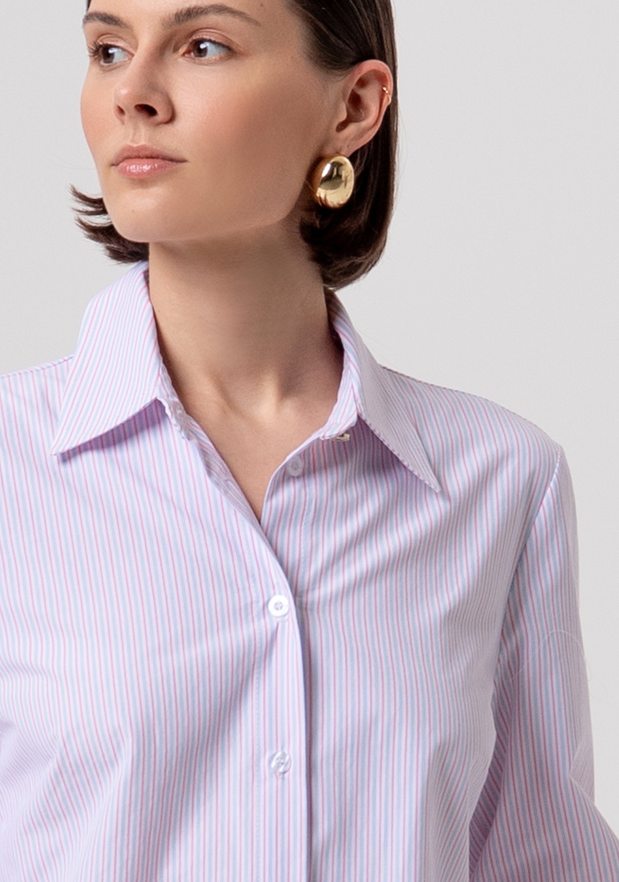 Camicia regular a righe FY26ST6040W827N8-M37 Fracomina