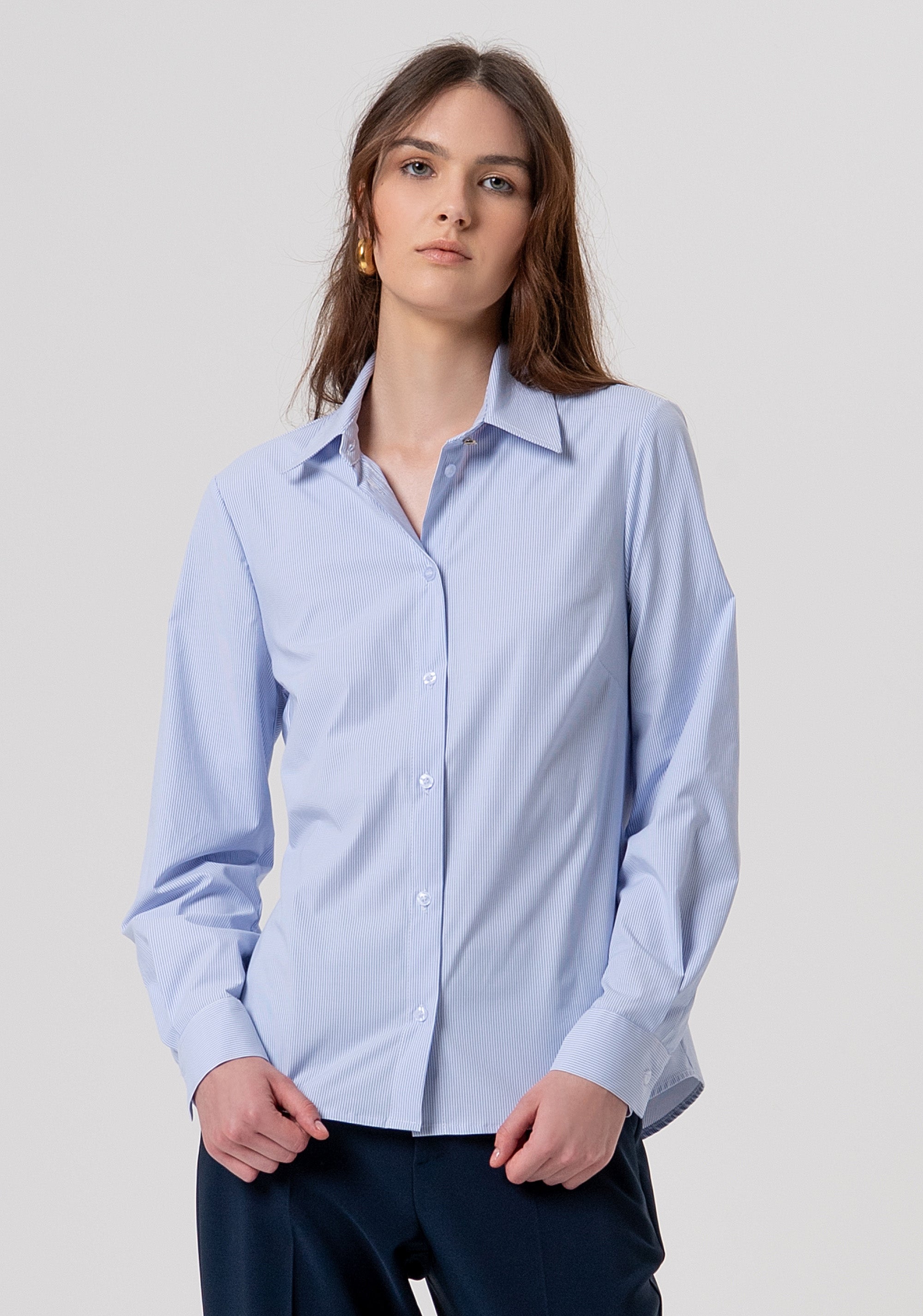 Camicia regular a righe FY26ST6040W837N8-176 Fracomina