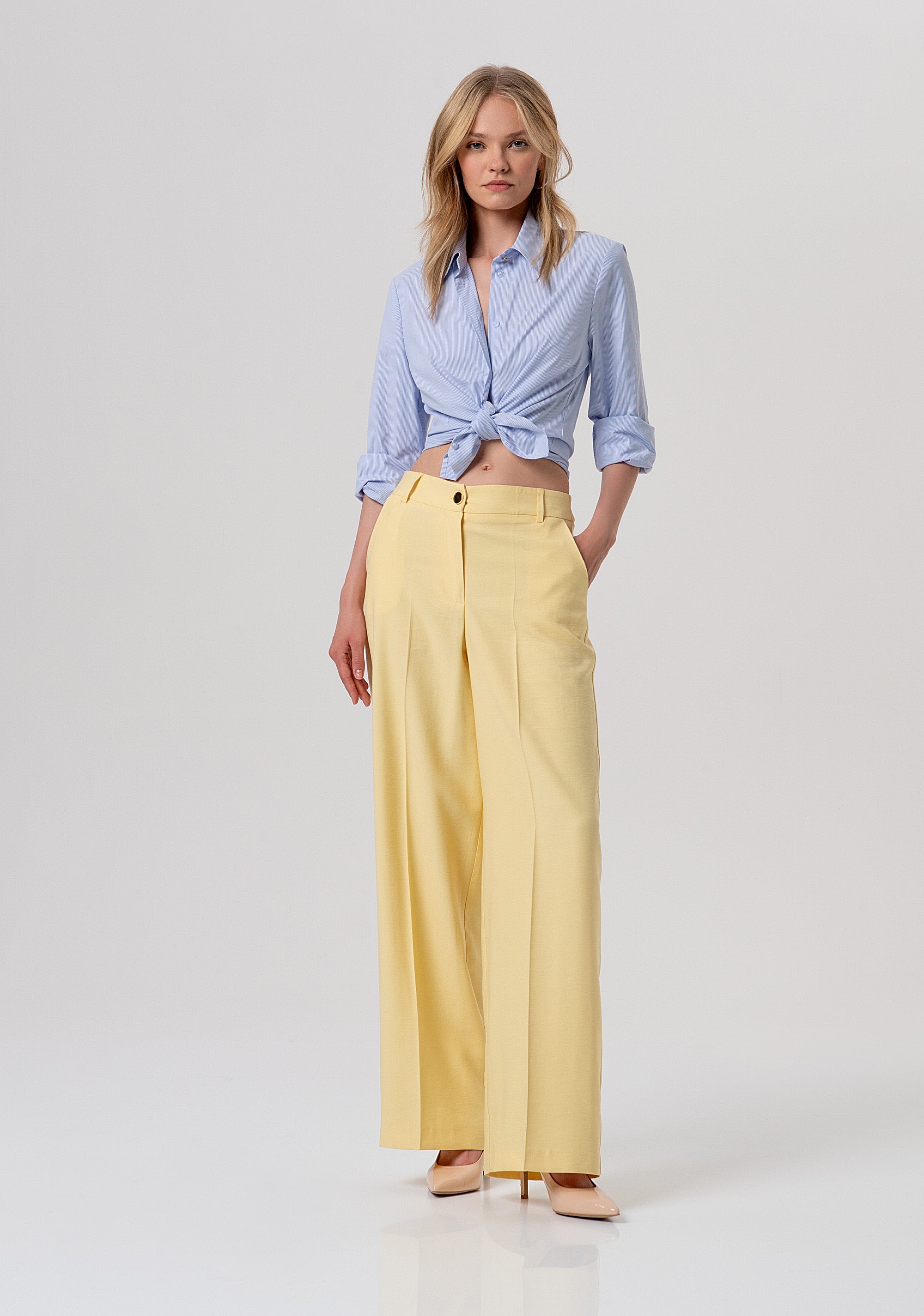 Pantalone flare a palazzo FY26SV3036W83601-184 Fracomina