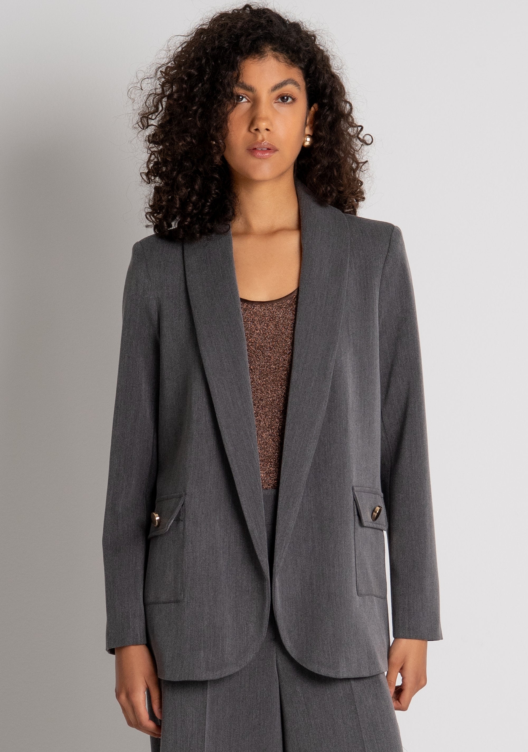 Blazer regular aperto FRACOMINA — immagine 2 di 5