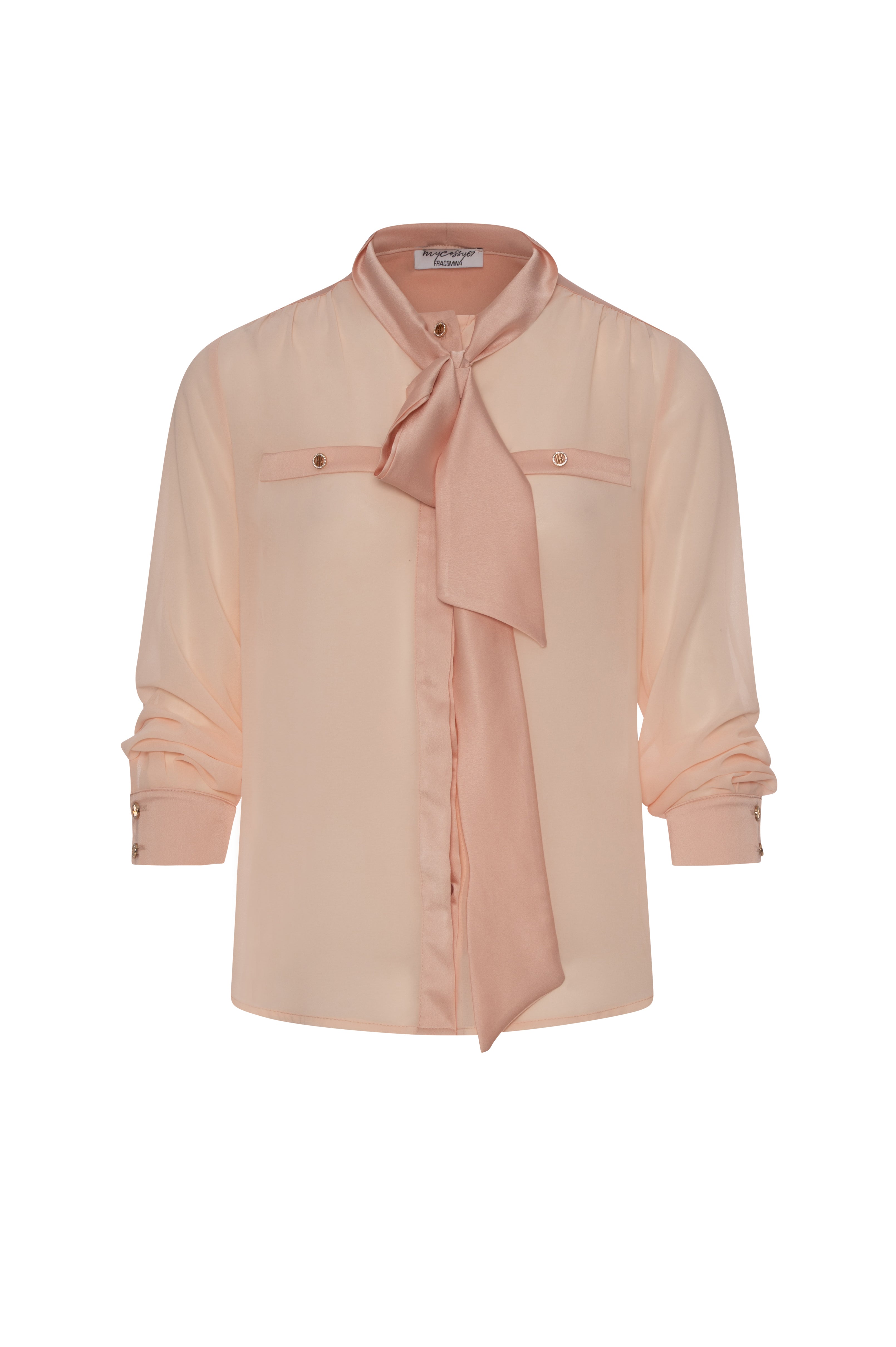 Camicia regular con fiocco sul collo FY26WT6017W41201-KF0 Fracomina