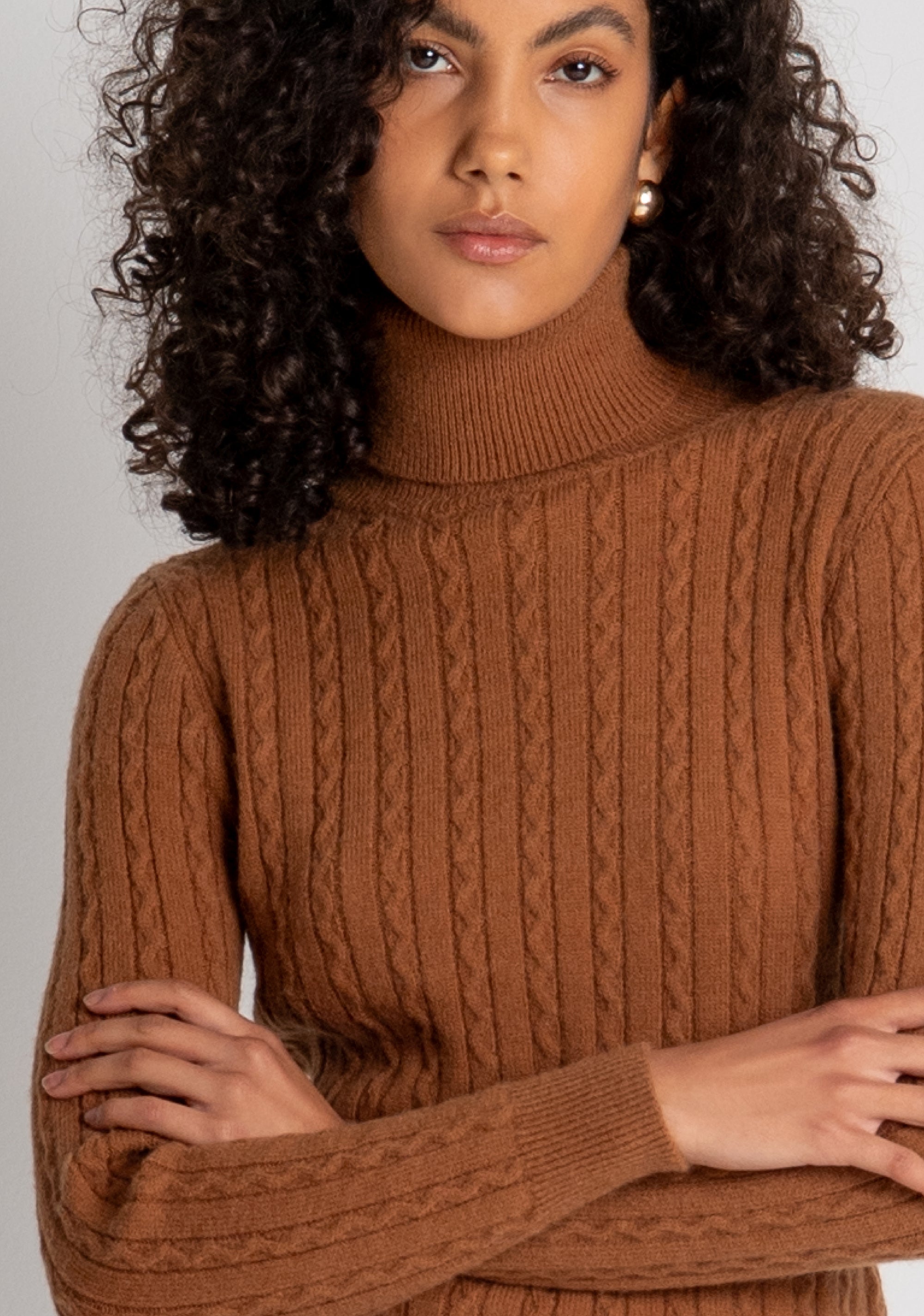 Maglia slim con punto treccia FY26WT7062K45801 FRACOMINA