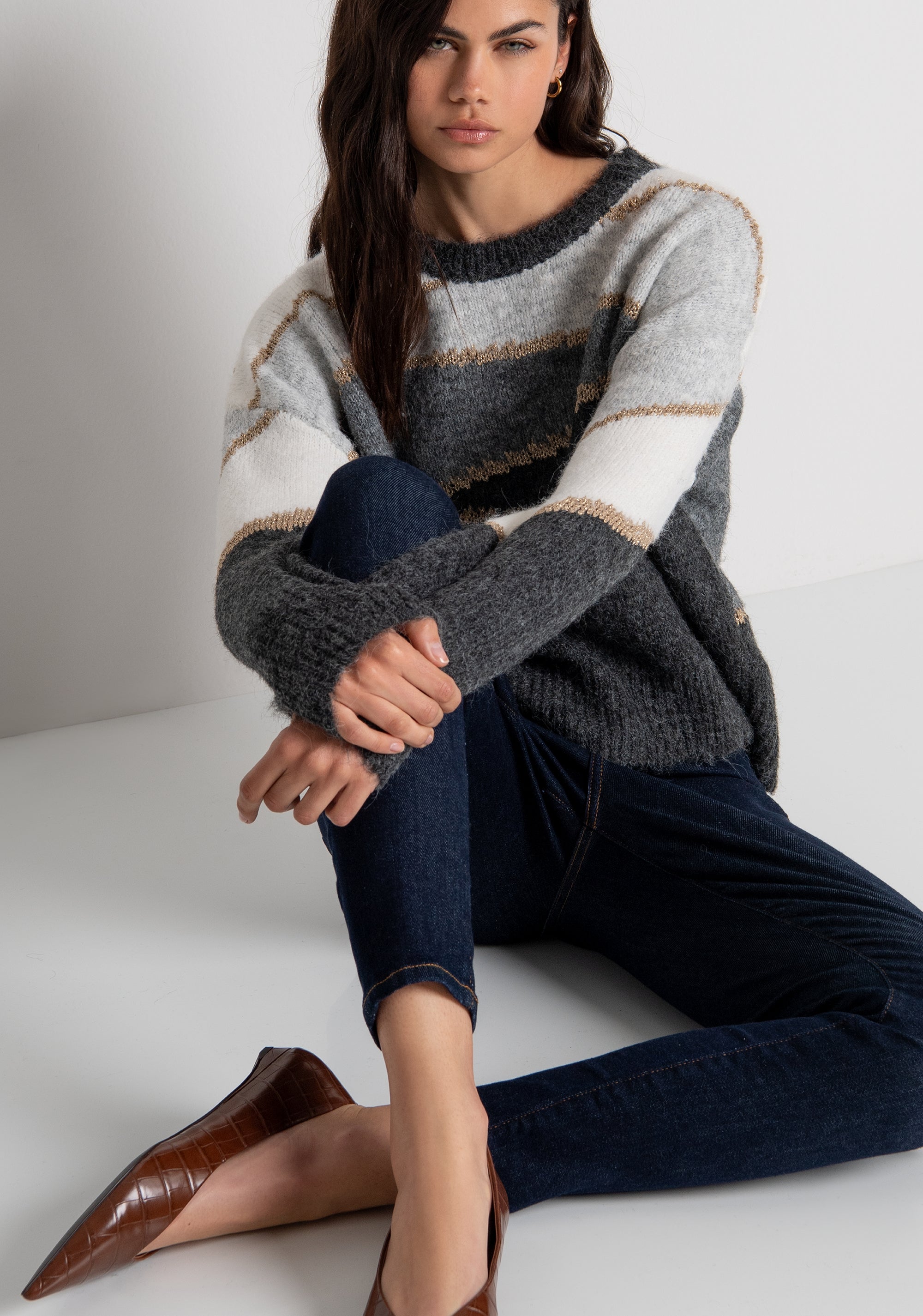 Maglia regular in jacquard FY26WT7064K563F8 FRACOMINA