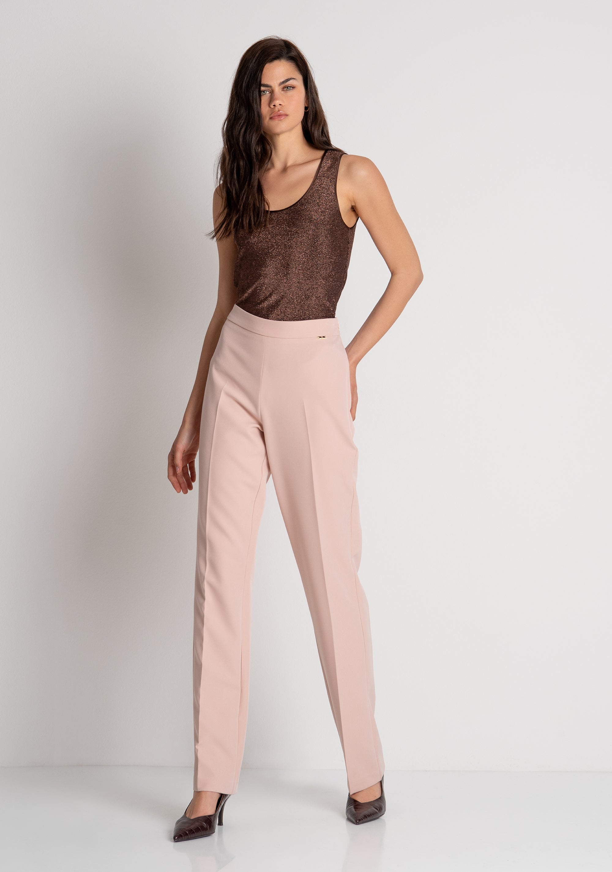 Pantalone regular in tessuto stretch FRACOMINA — immagine 1 di 5