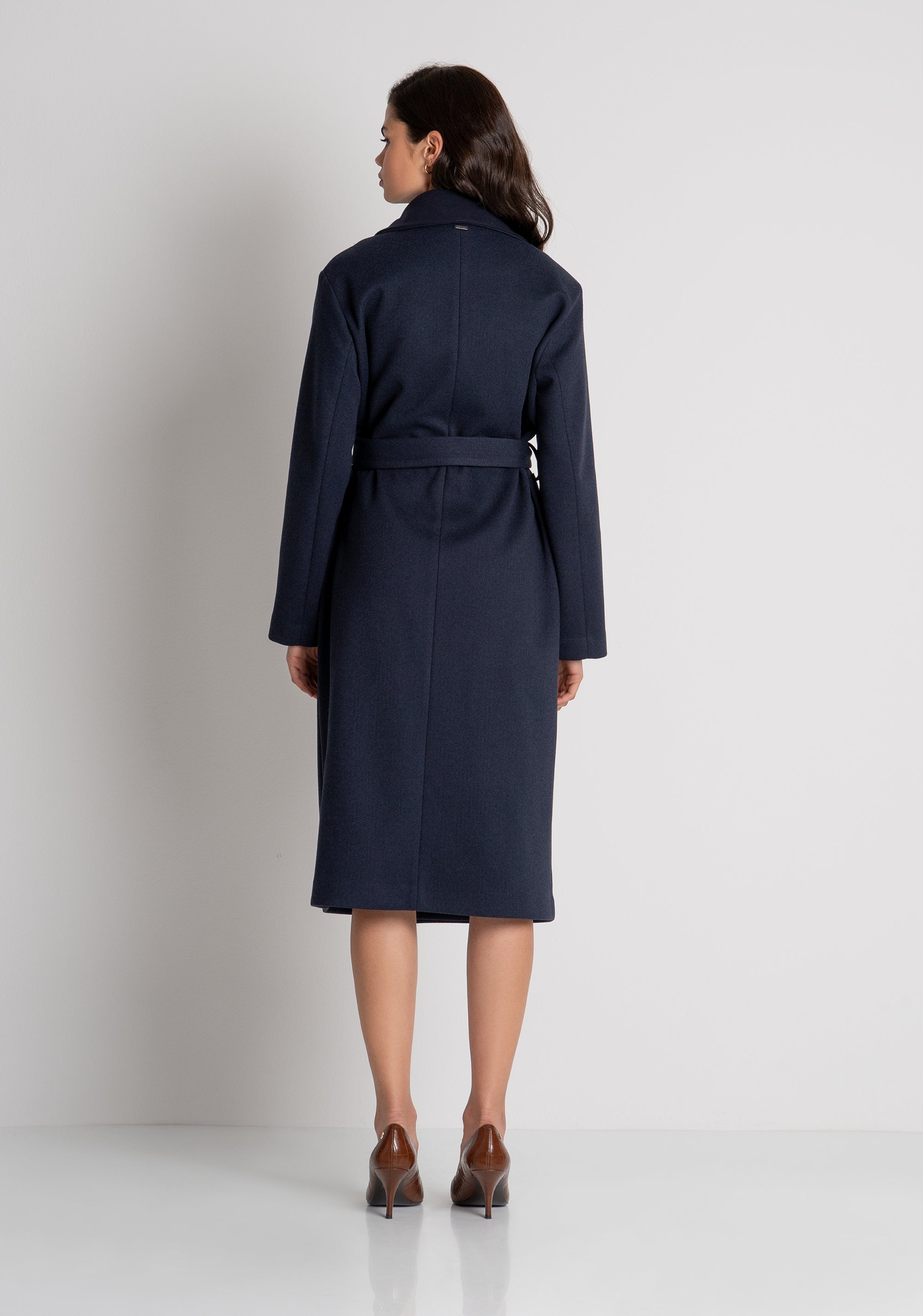 Cappotto regular lungo in panno FZ26WC1001W86401 FRACOMINA