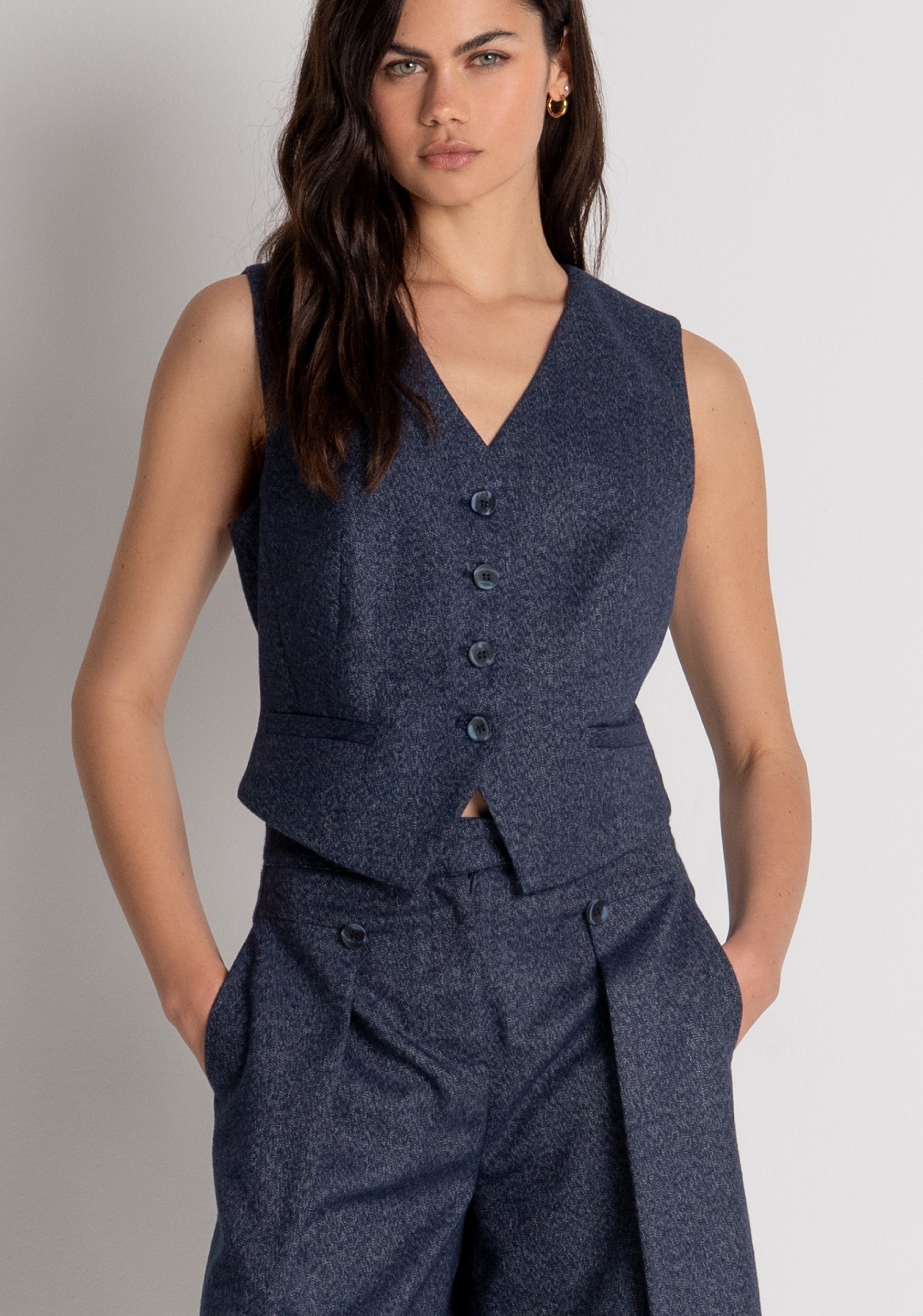 Gilet slim monopetto FZ26WJ5001W56101 FRACOMINA