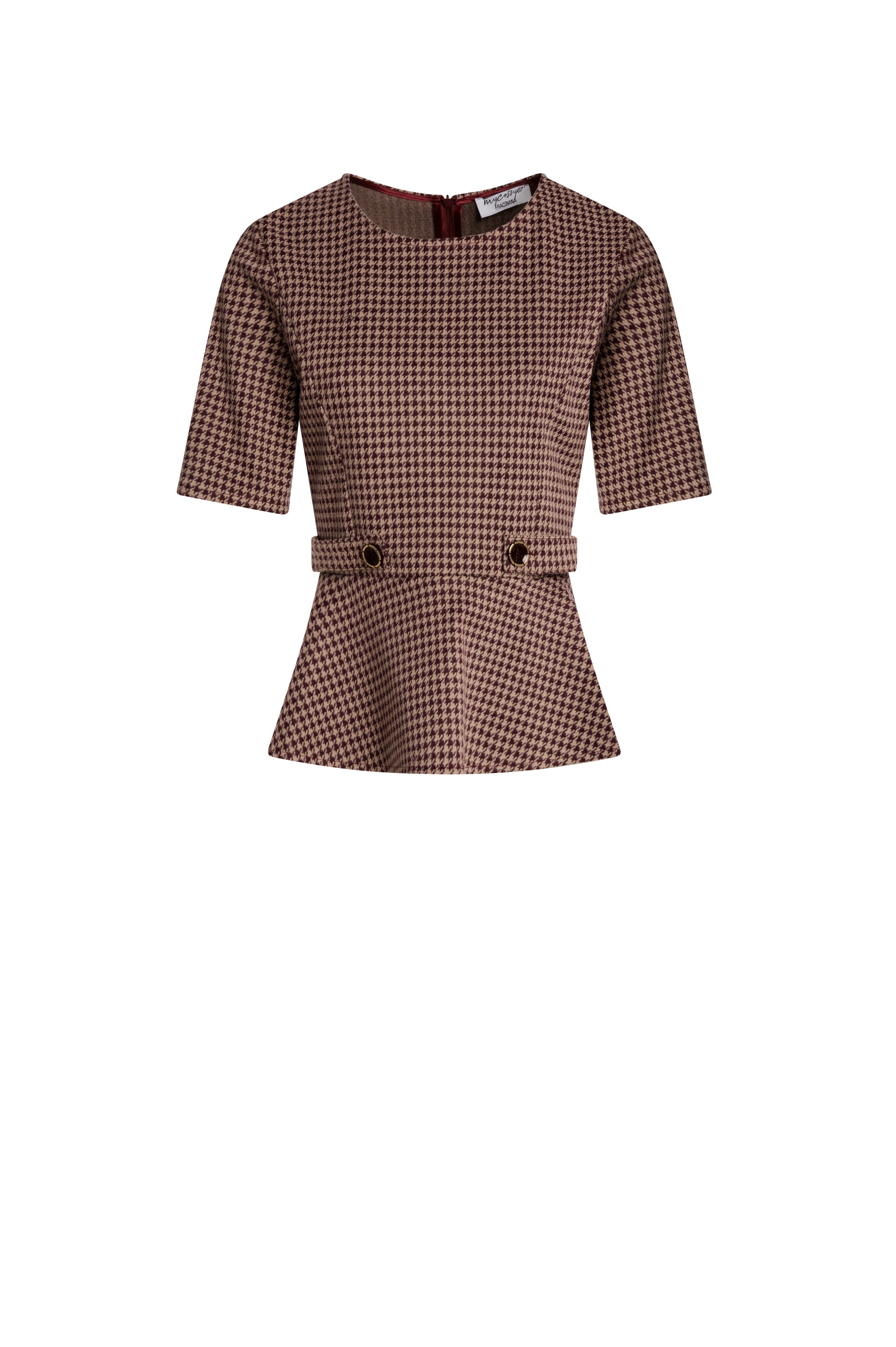 Blusa regular in pied de poule FZ26WT1001W461F6-KM7 Fracomina