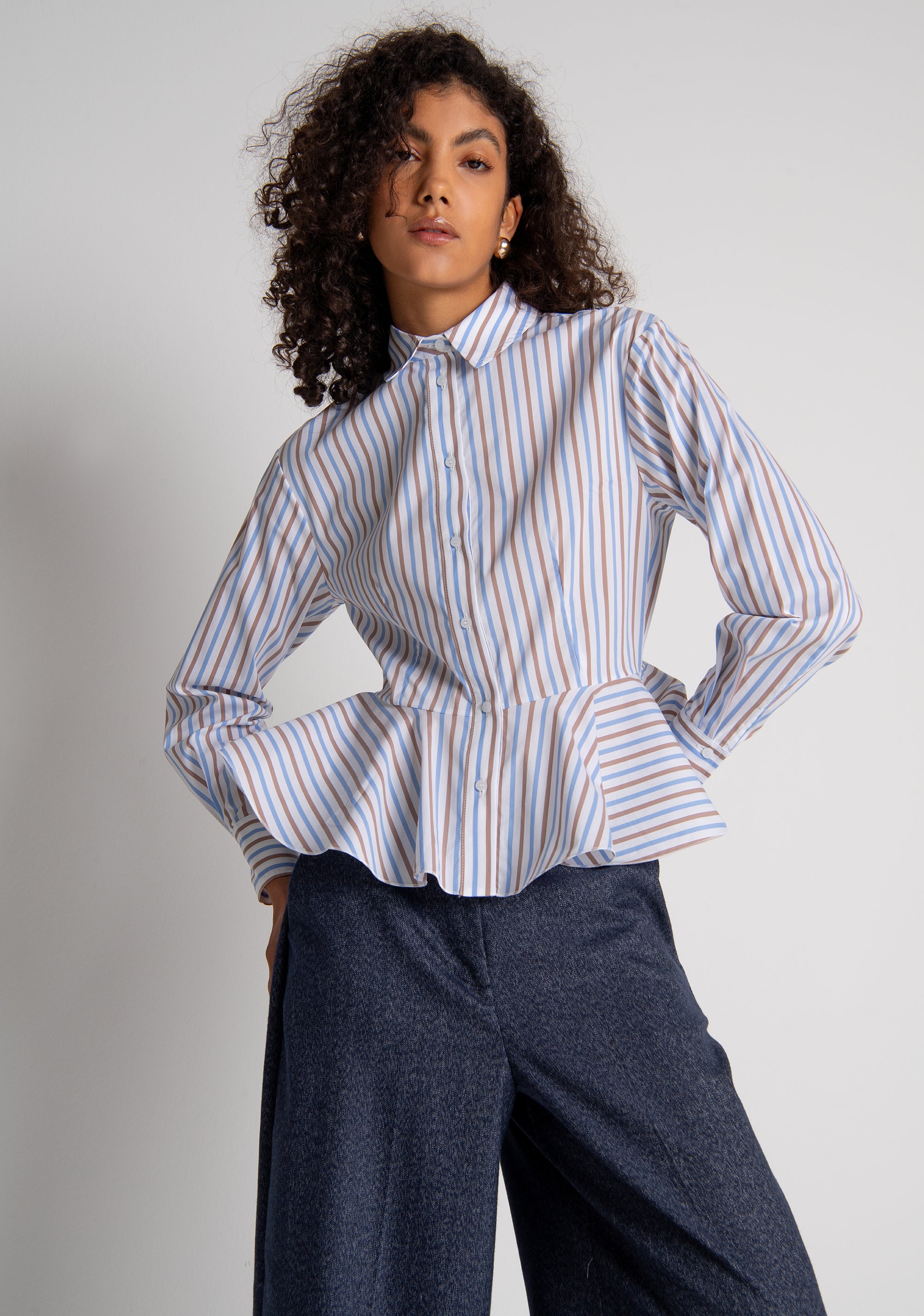 Camicia regular a righe multicolor FZ26WT6003W402N8 FRACOMINA
