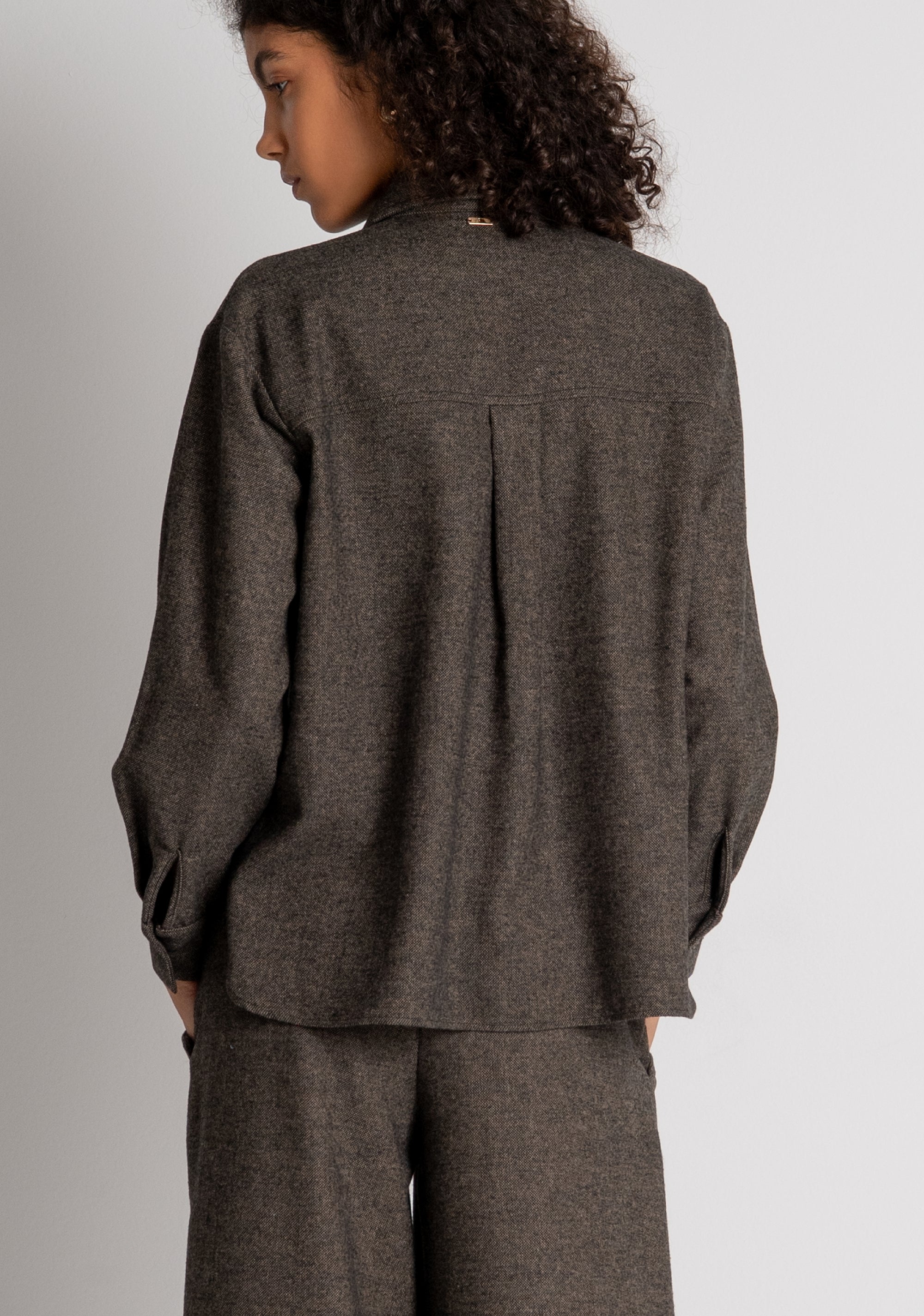 Camicia over in tweed con lana FZ26WT6004W73601 FRACOMINA