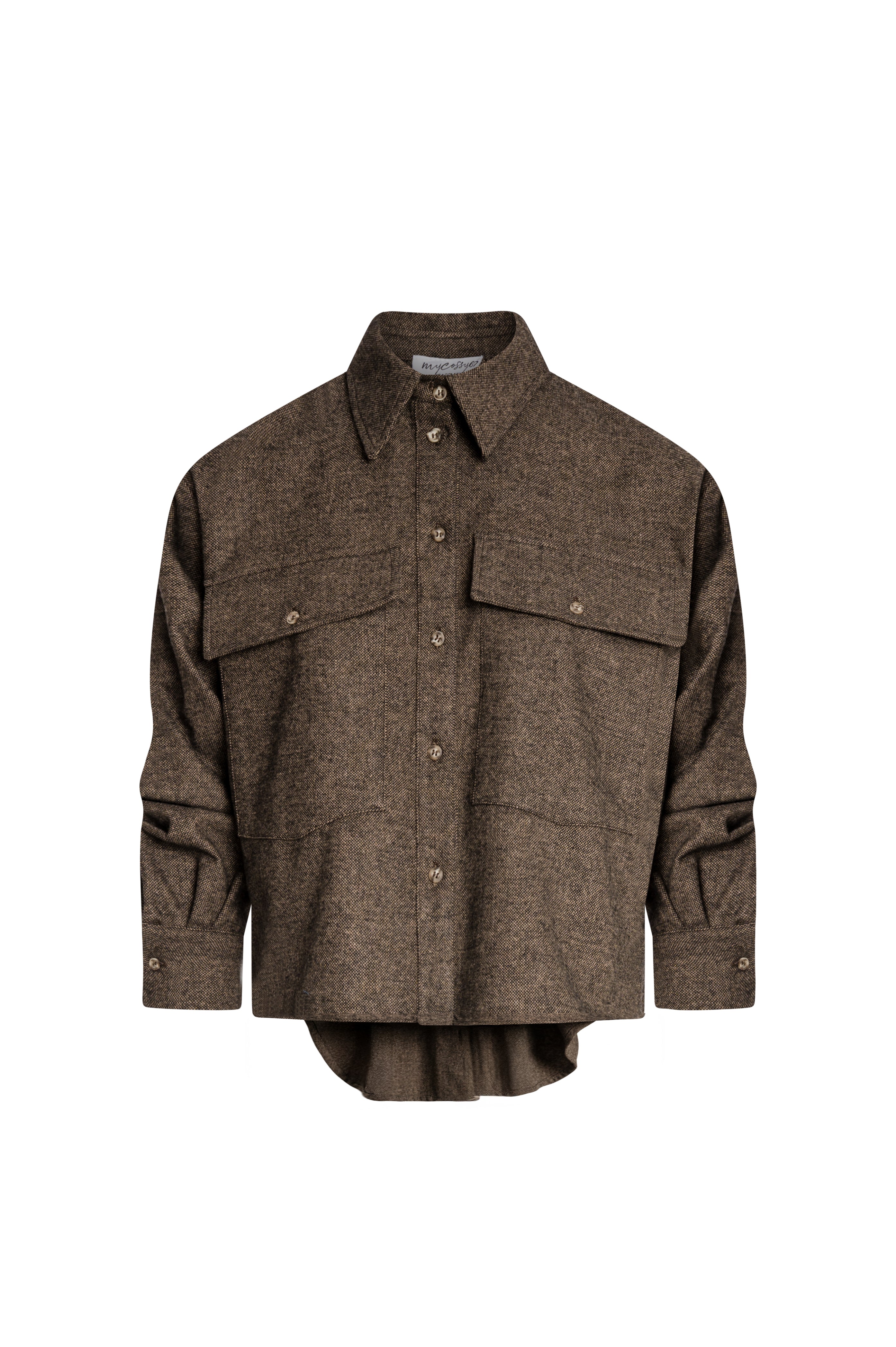 Camicia over in tweed con lana FZ26WT6004W73601 FRACOMINA