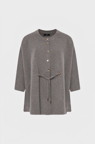Cardigan over modello mantella