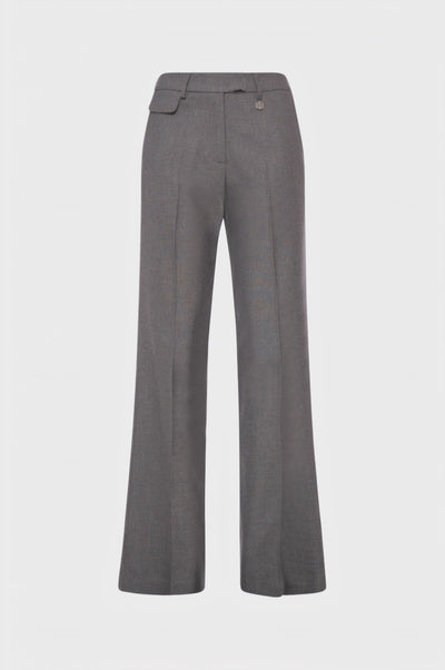 Pantalone regular in tessuto con lana