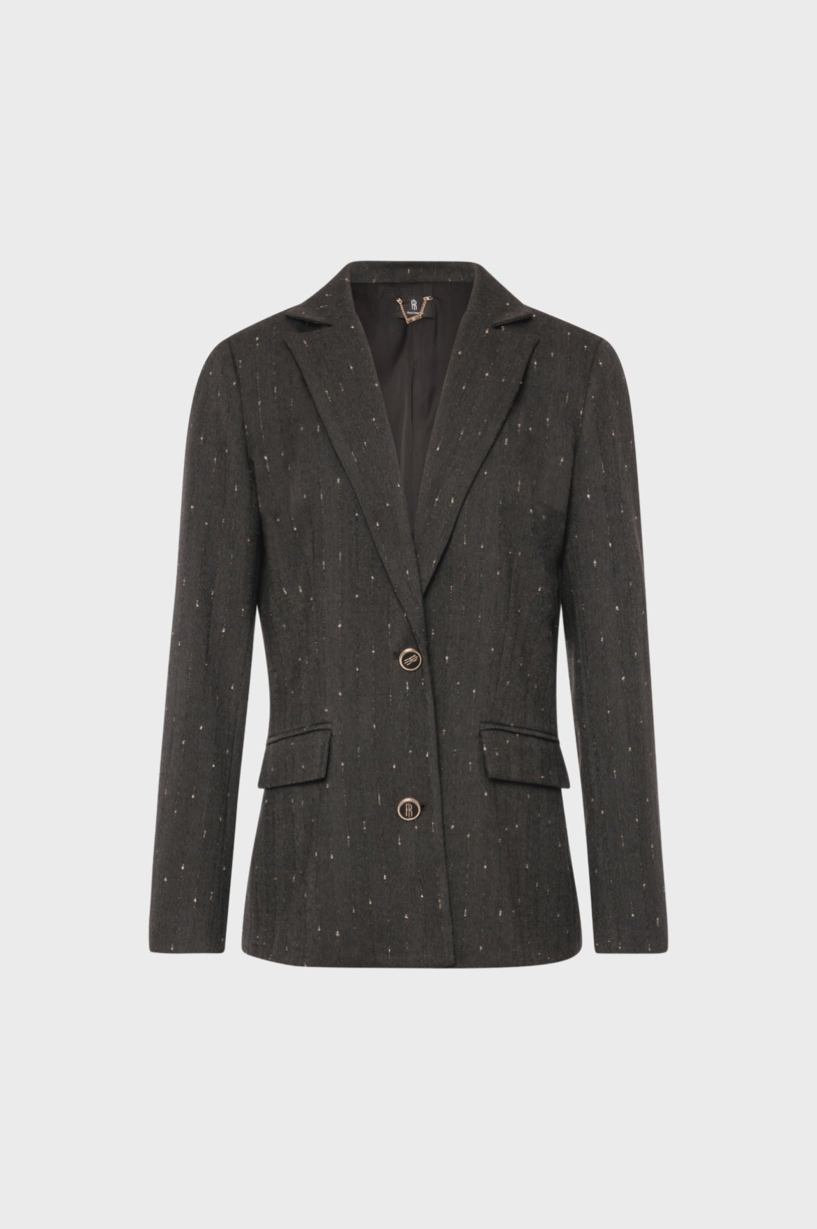 Blazer regular monopetto gessato