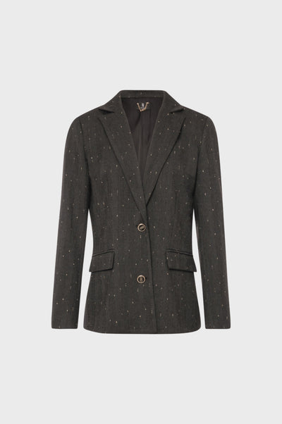 Blazer regular monopetto gessato
