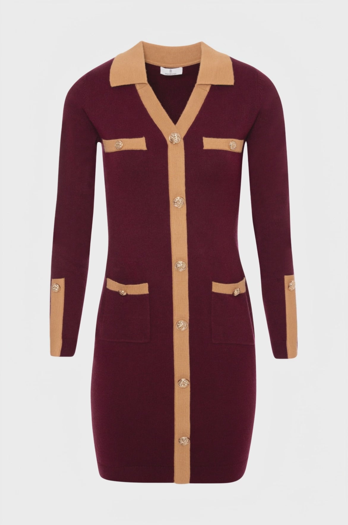 Abito slim mini in maglia