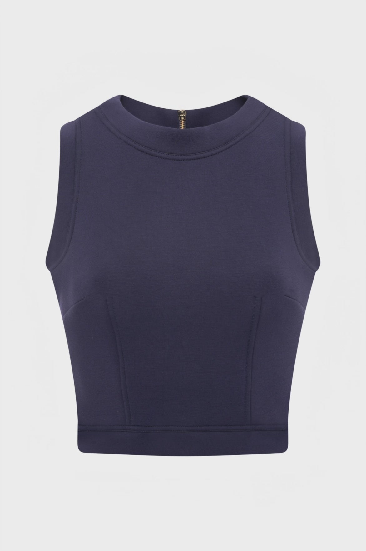 Top slim senza maniche in felpa