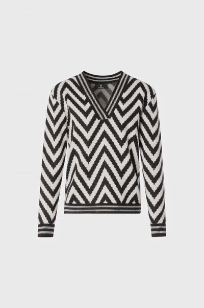 Maglia regular in jacquard spigato