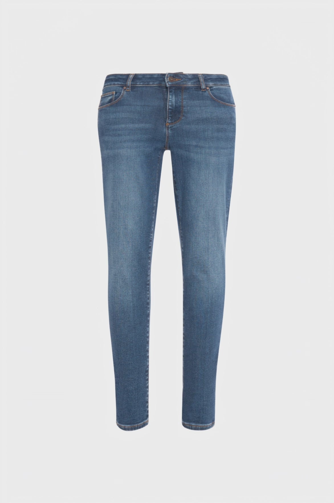 Jeans slim effetto push up in denim con lavaggio medio