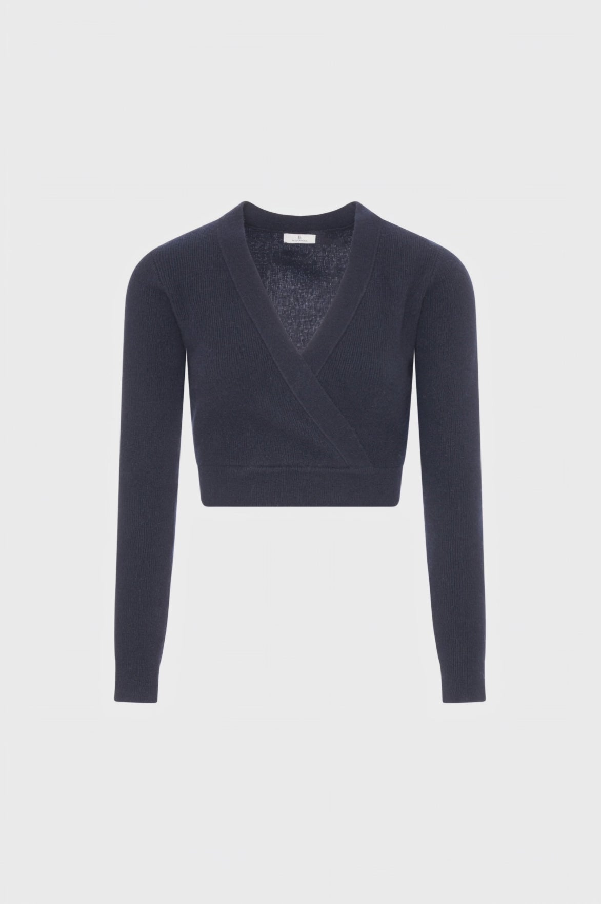 Maglia slim cropped in lana