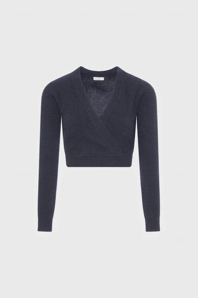 Maglia slim cropped in lana