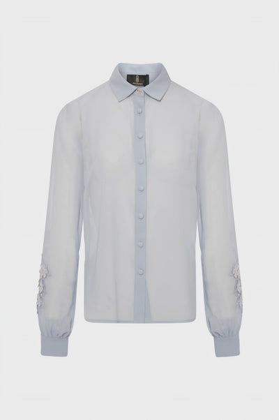 Camicia regular in georgette
