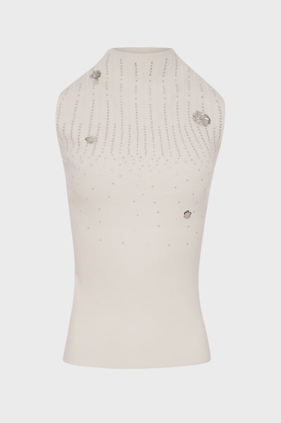 Top senza maniche in maglia