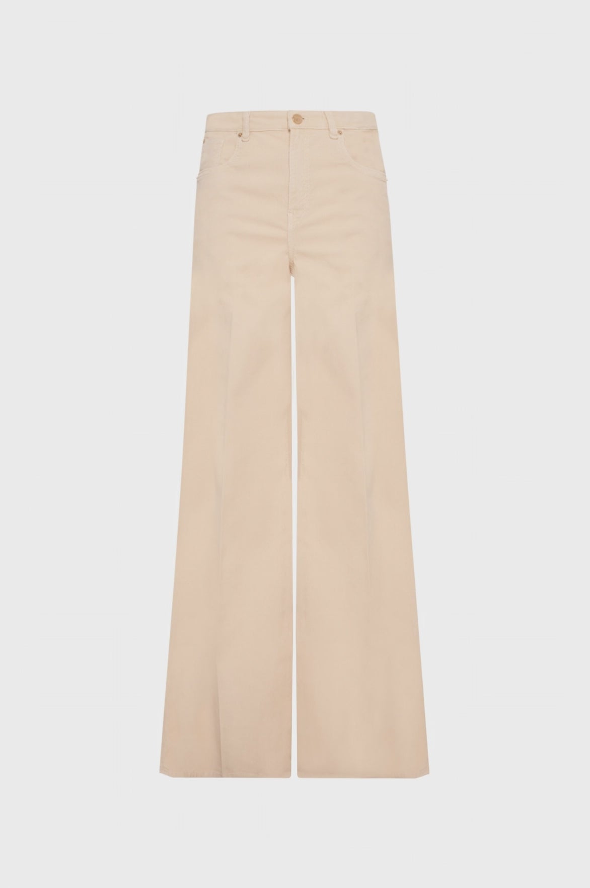 Pantalone flare in bull di cotone