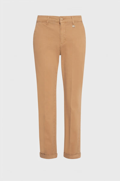 Pantalone regular modello chino in raso