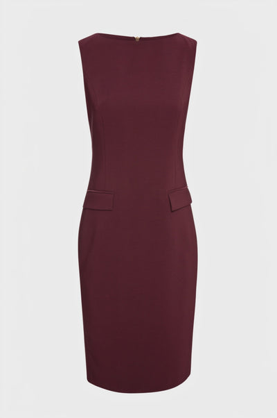 Abito slim midi in tessuto stretch