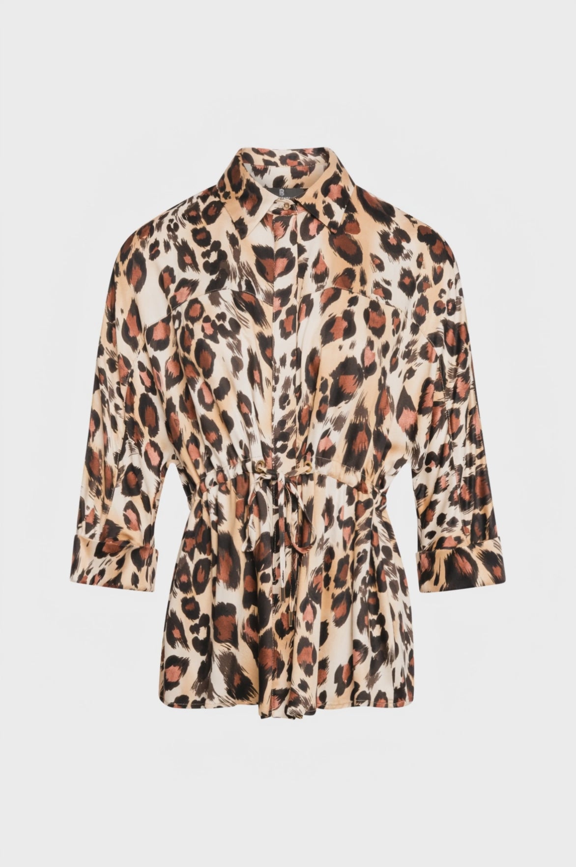 Camicia regular in fantasia animalier