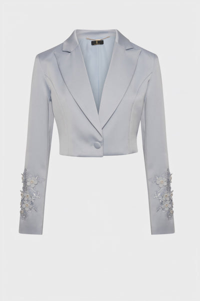 Blazer cropped in raso