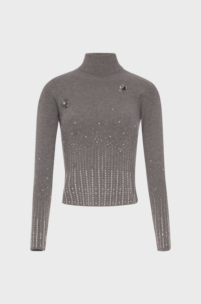 Maglia slim con applicazioni luminose