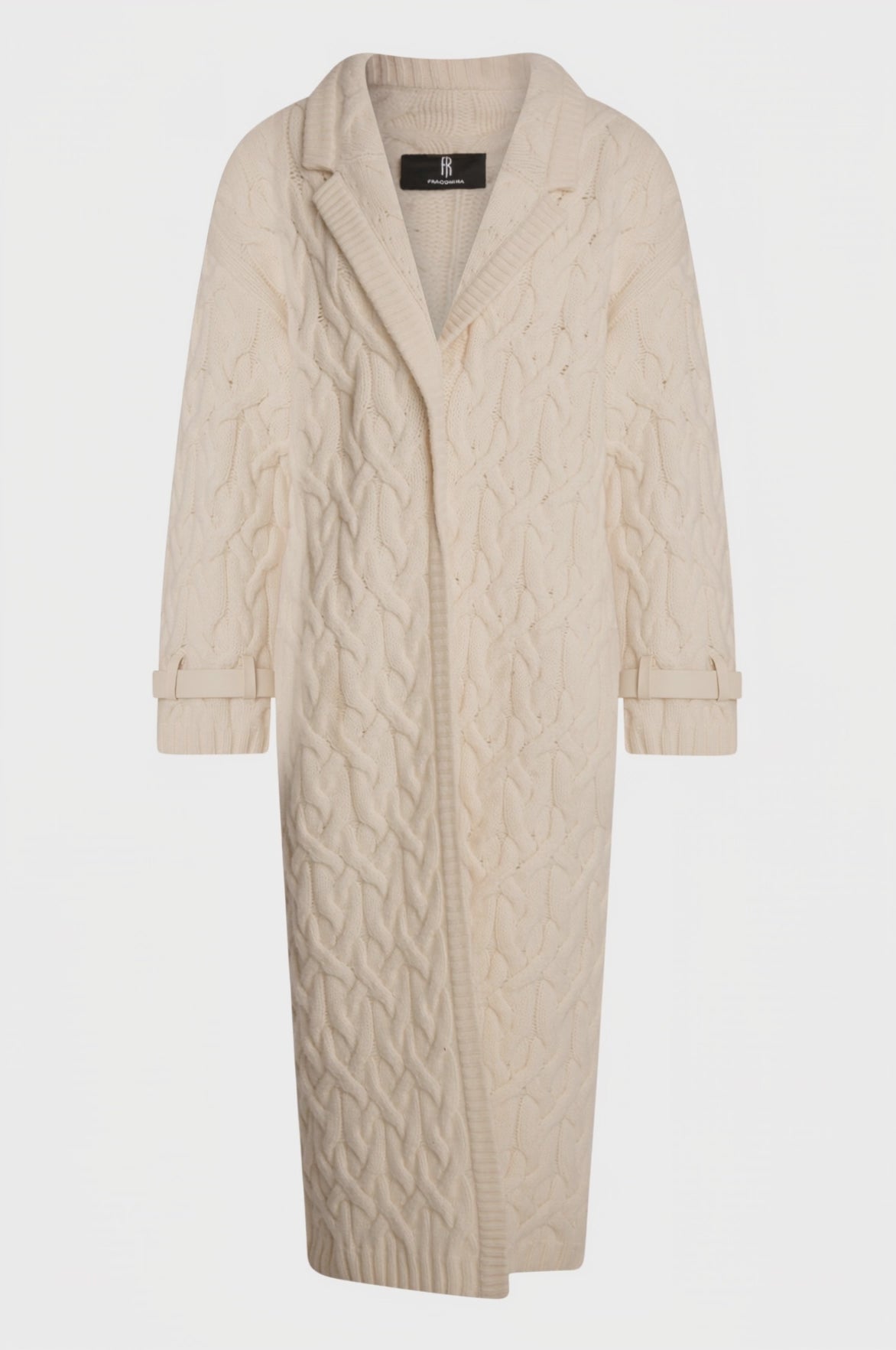 Cappotto regular in maglia in lana merinos