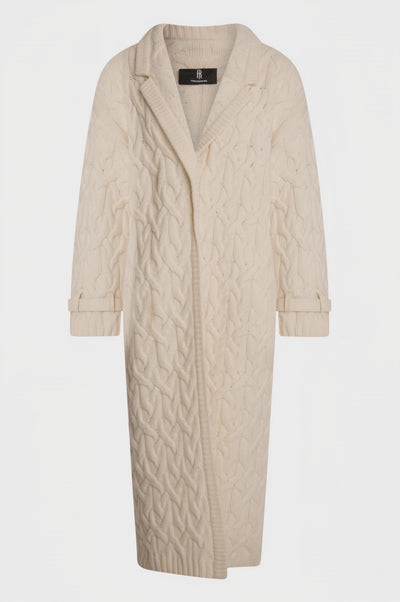 Cappotto regular in maglia in lana merinos