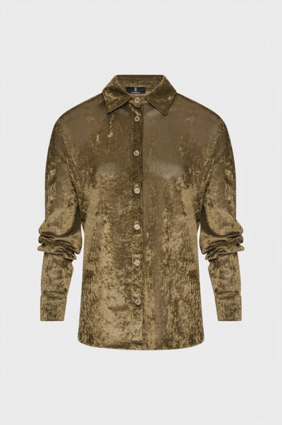 Camicia regular in velluto